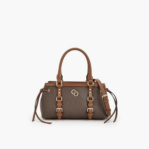 Celeste Monogram Print Tote Bag with Zip Closure-women-image-1