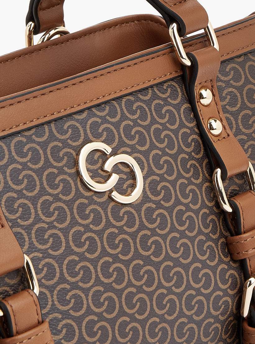 Celeste Monogram Print Tote Bag with Zip Closure-women-bagsandwallets-handbags-image-4