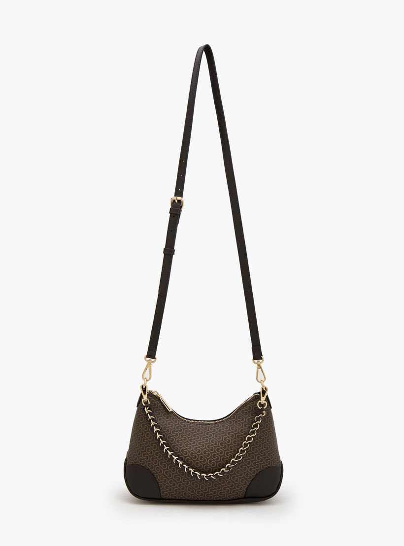 شنطة كروس بودي بطبعات مونوجرام وحزام كتف قابل للتعديل من سيليست-women-bagsandwallets-handbags-image-2