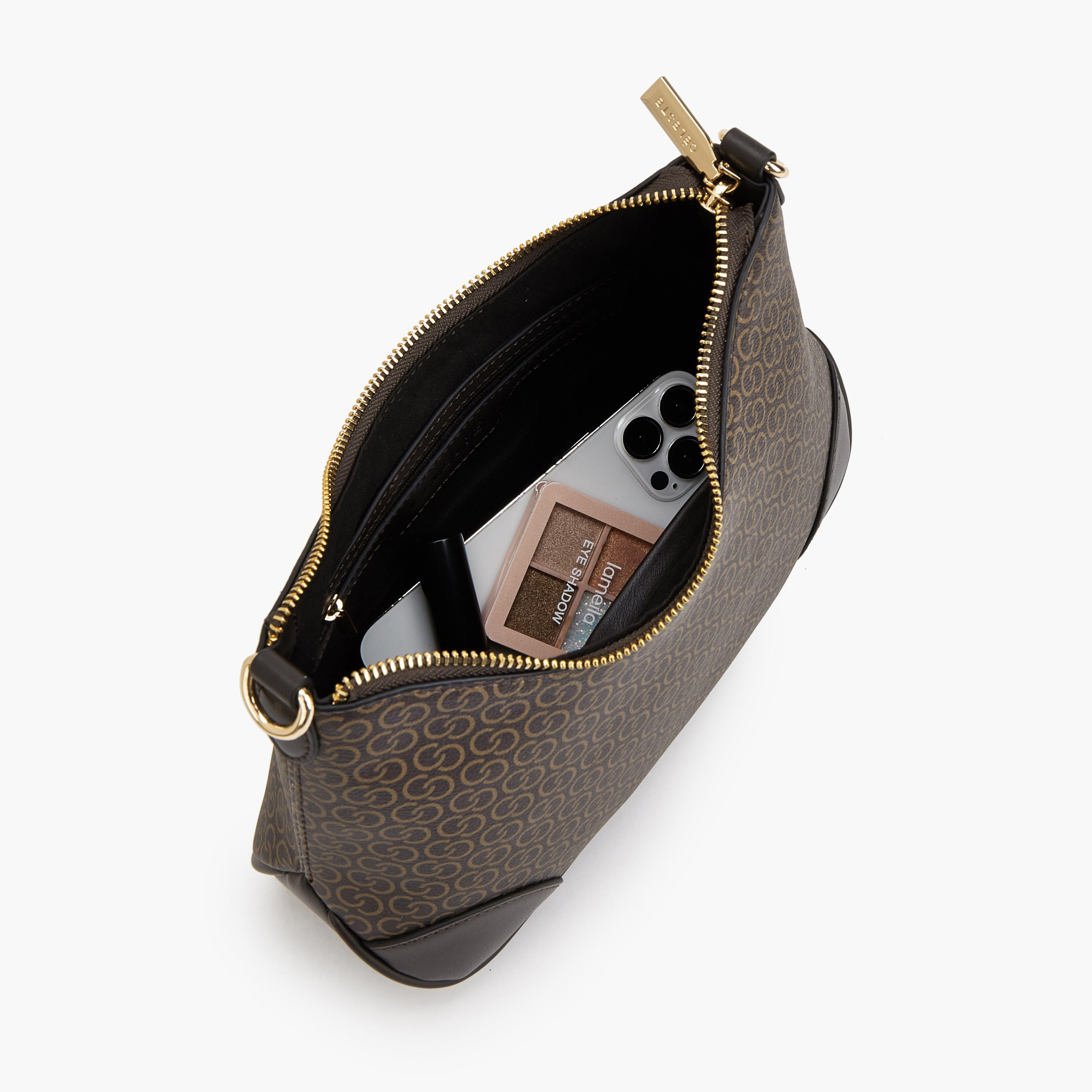 شنطة كروس بودي بطبعات مونوجرام وحزام كتف قابل للتعديل من سيليست-women-bagsandwallets-handbags-image-7