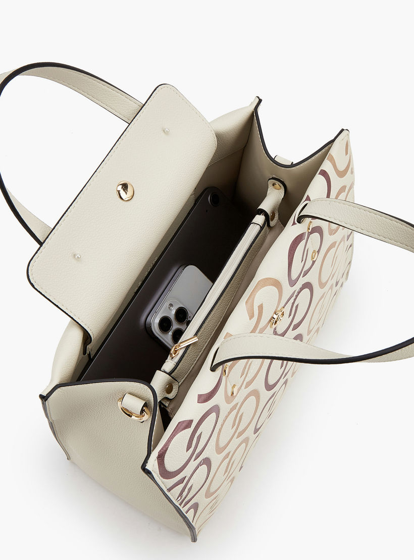 شنطة يد بطبعات مونوجرام ومقابض مزدوجة من سيليست-women-bagsandwallets-handbags-image-7
