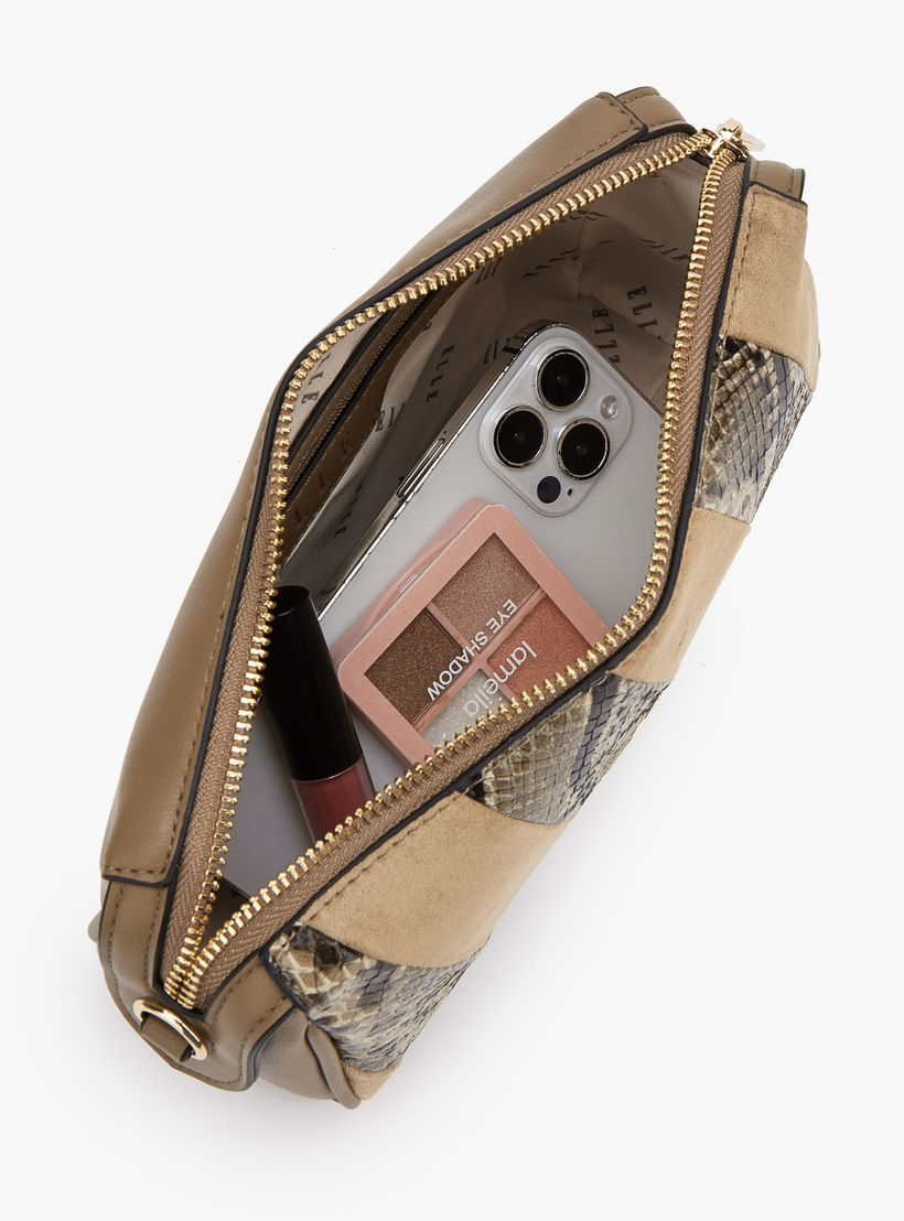 Elle Textured Crossbody Bag with Zip Closure-women-bagsandwallets-handbags-image-7