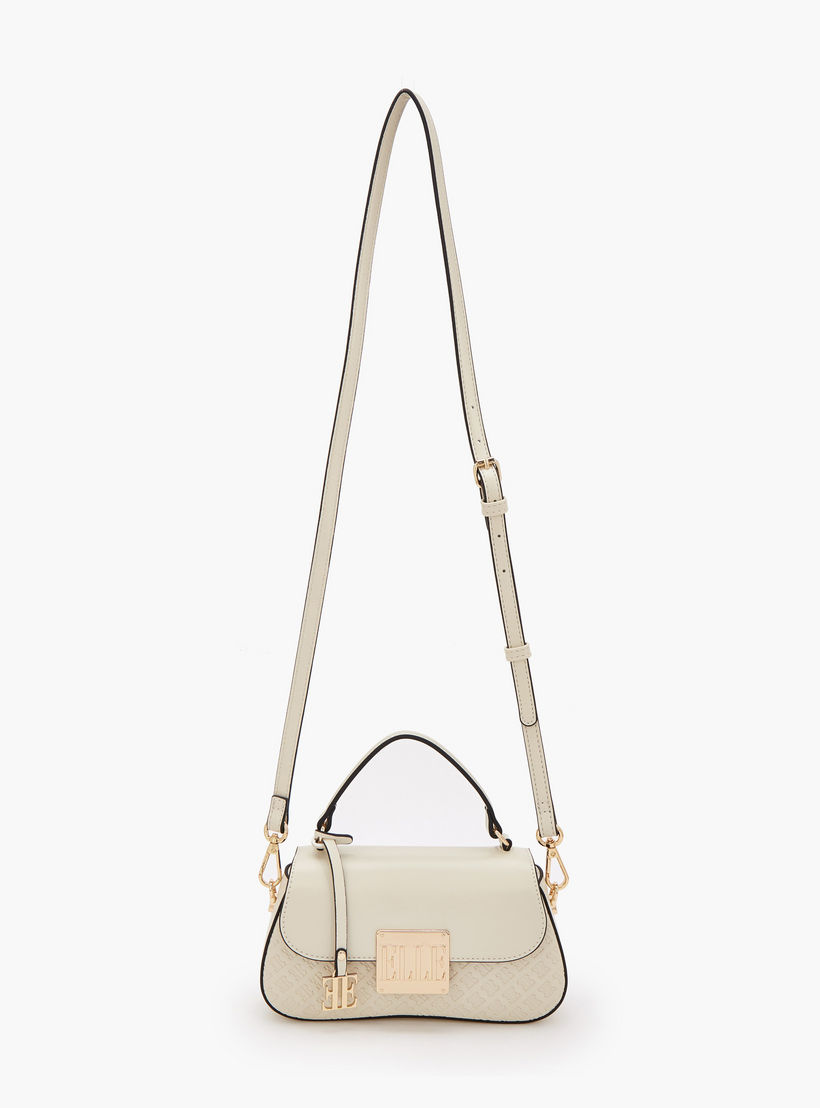Elle Monogram Embossed Satchel Bag with Detachable Strap-women-bagsandwallets-handbags-image-2