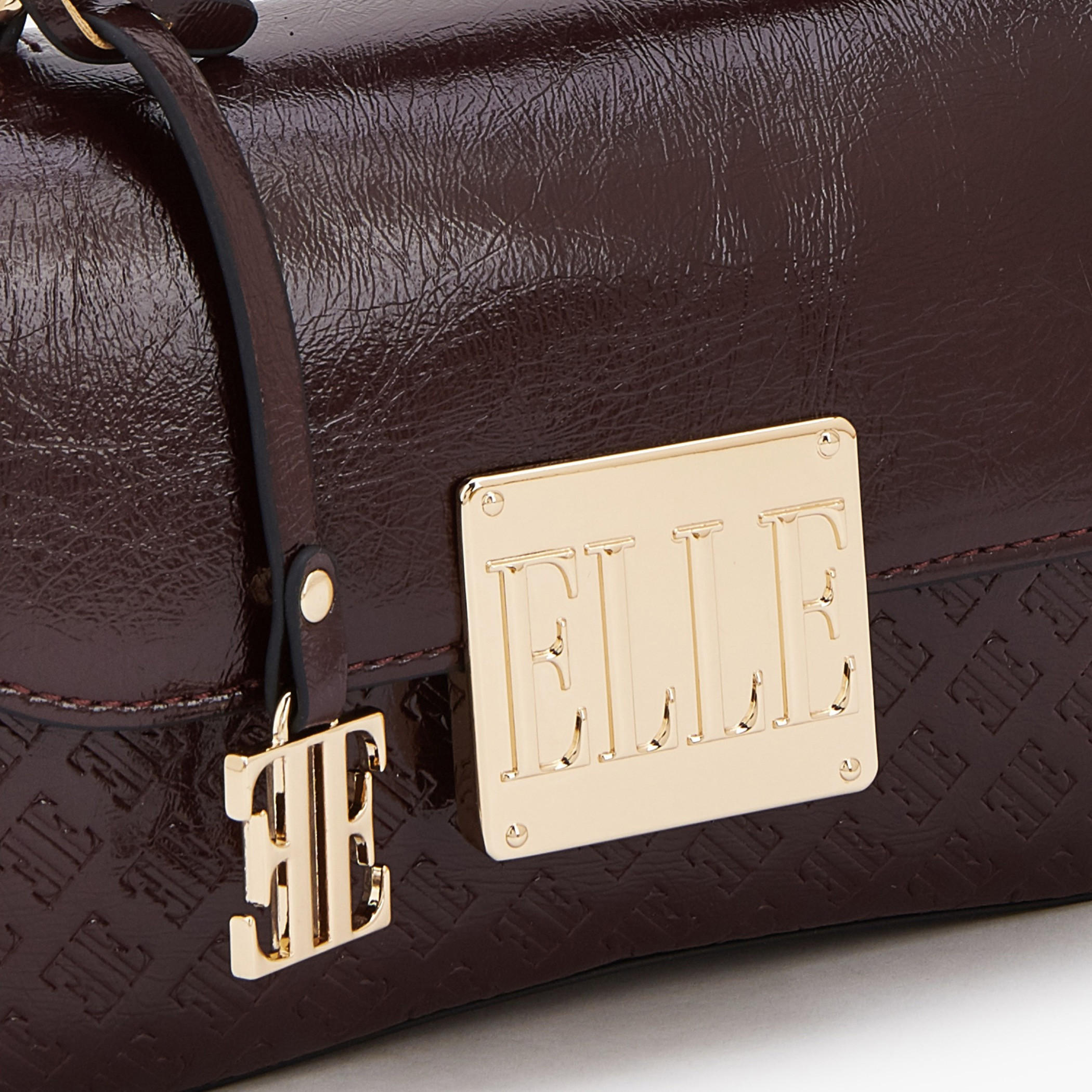 Elle Monogram Embossed Satchel Bag with Detachable Strap-women-bagsandwallets-handbags-image-4