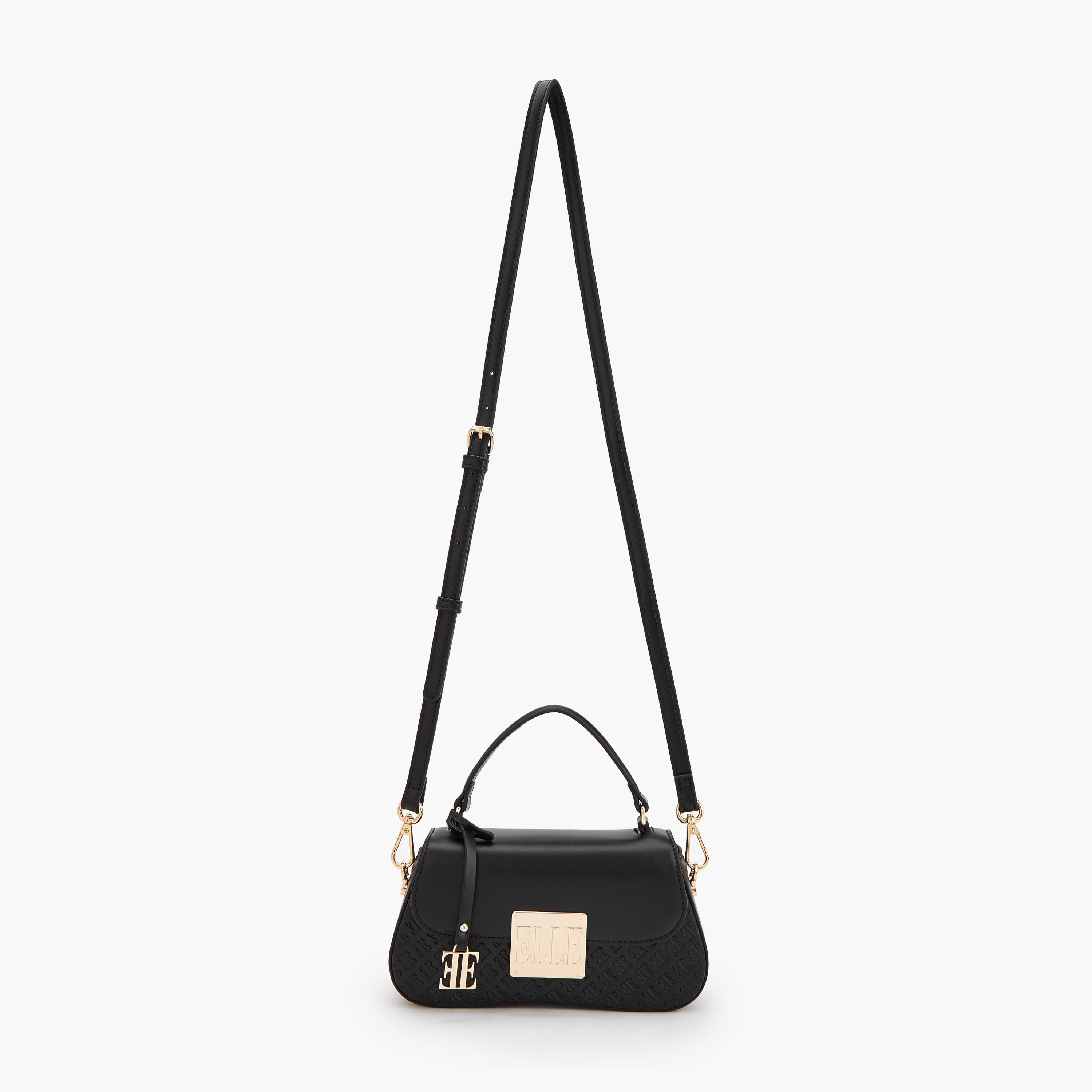Elle Monogram Embossed Satchel Bag with Detachable Strap-women-bagsandwallets-handbags-image-2