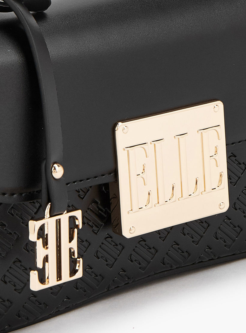 Elle Monogram Embossed Satchel Bag with Detachable Strap-women-bagsandwallets-handbags-image-4