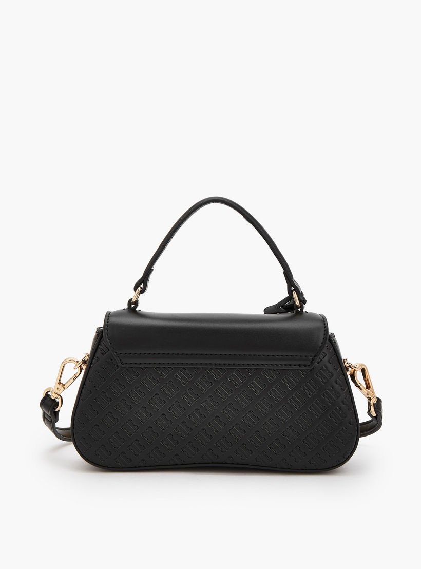 Elle Monogram Embossed Satchel Bag with Detachable Strap-women-bagsandwallets-handbags-image-5