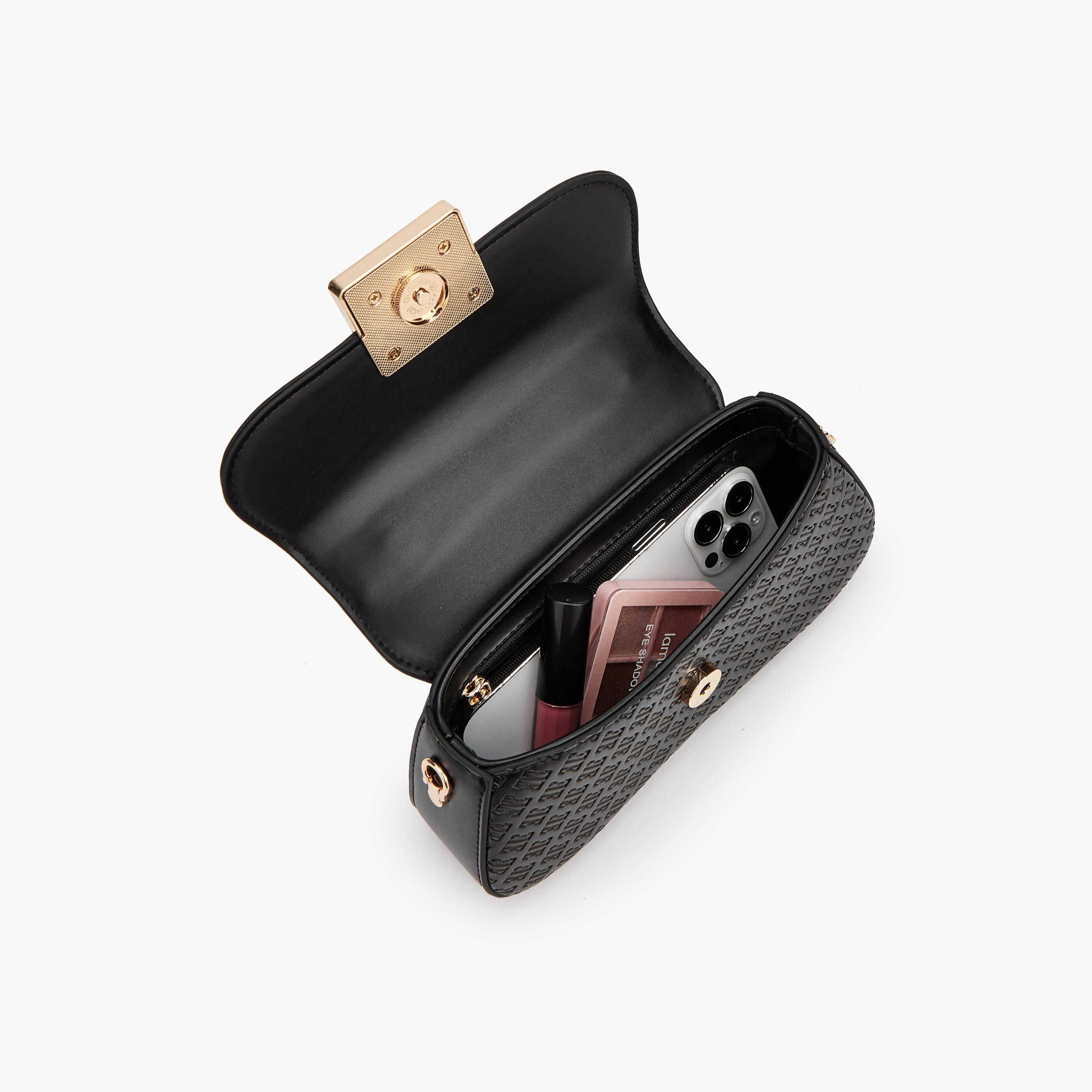 Elle Monogram Embossed Satchel Bag with Detachable Strap-women-bagsandwallets-handbags-image-7