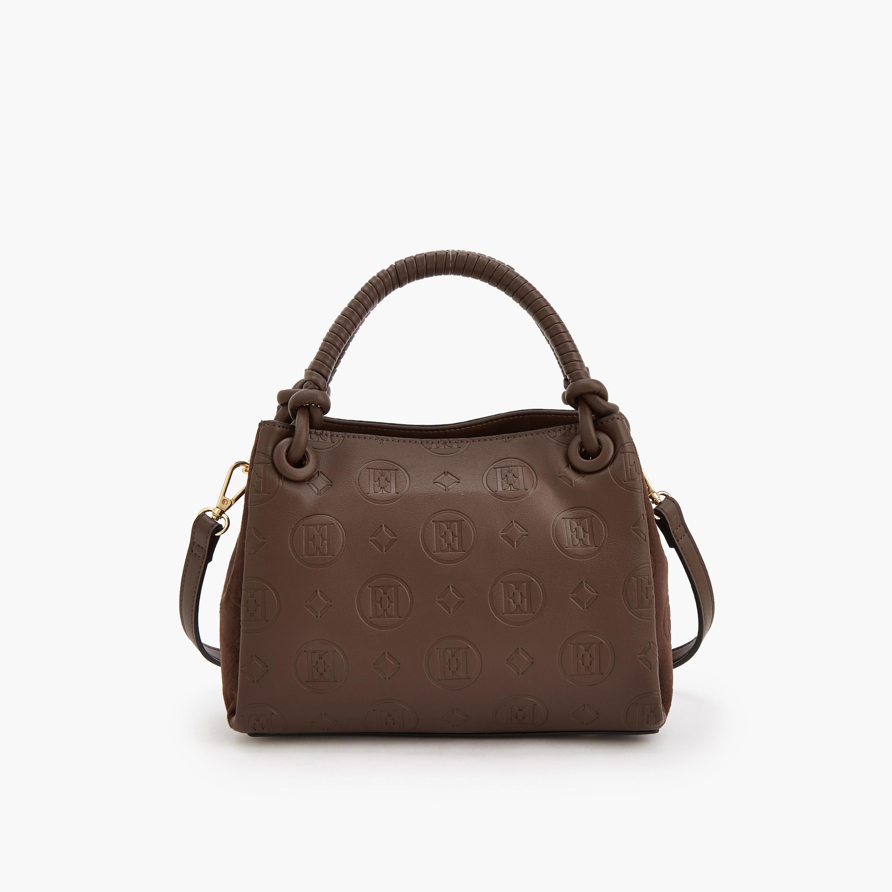 شنطة كروس بودي شمواه منقوشة بمقبض علوي مجدول من إيل-women-bagsandwallets-handbags-image-4