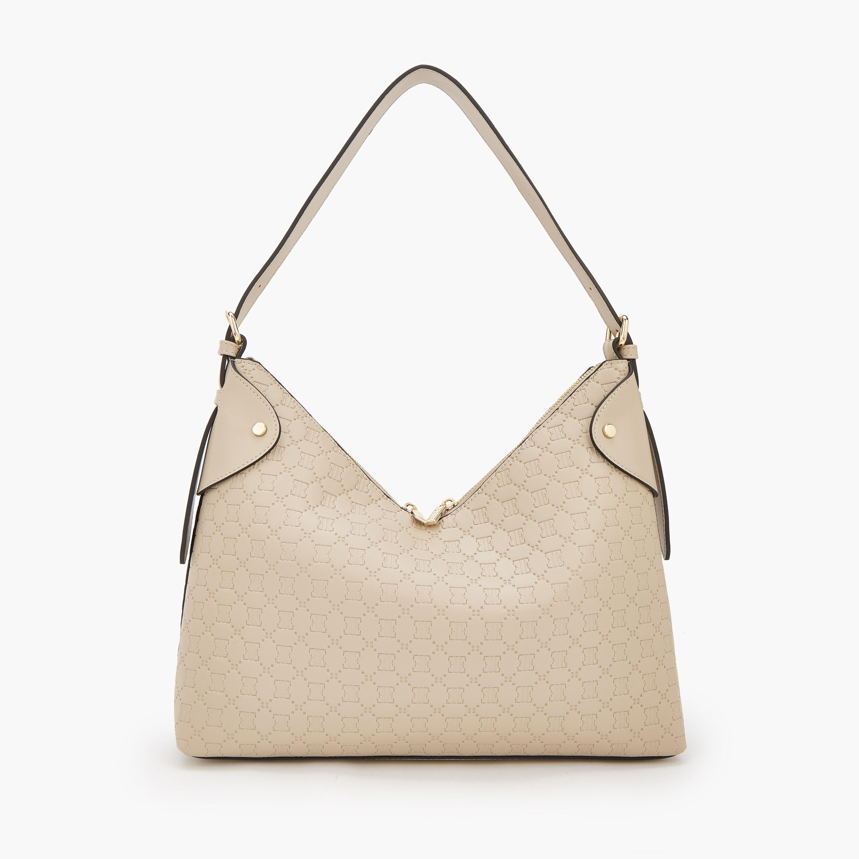 Elle Suede Shoulder Bag with Zip Closure-women-bagsandwallets-handbags-image-5