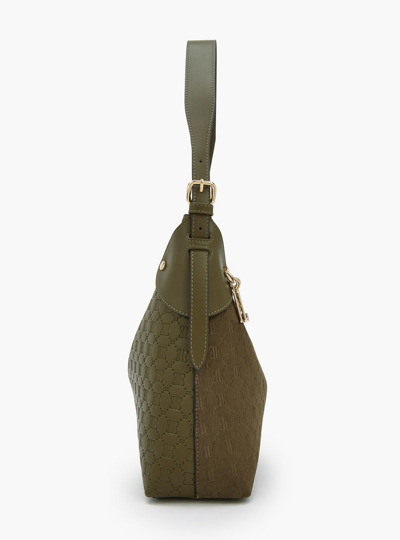 Elle Suede Shoulder Bag with Zip Closure-women-bagsandwallets-handbags-image-4