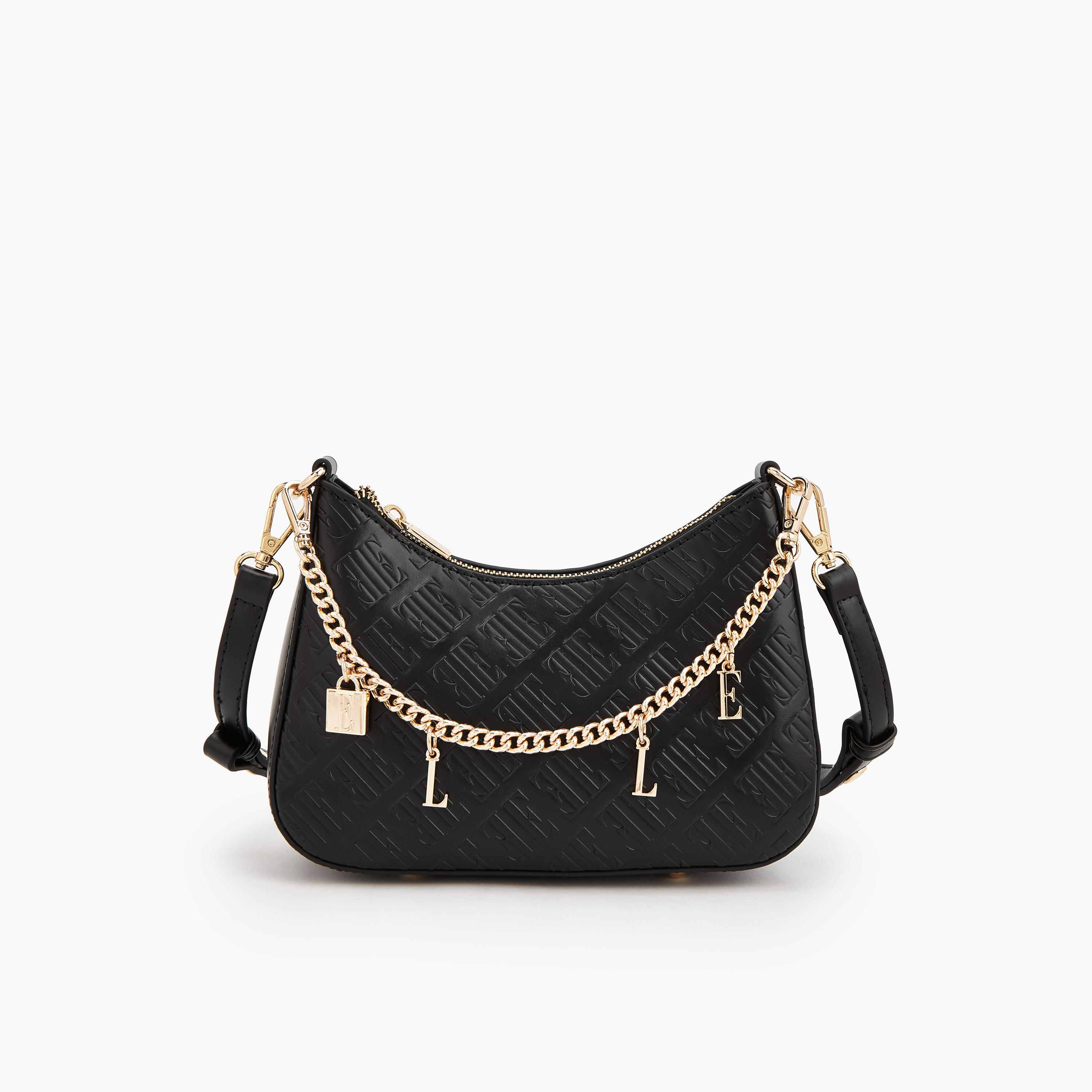 Elle Monogram Embossed Crossbody Bag with Detachable Shoulder Strap-women-bagsandwallets-handbags-image-1