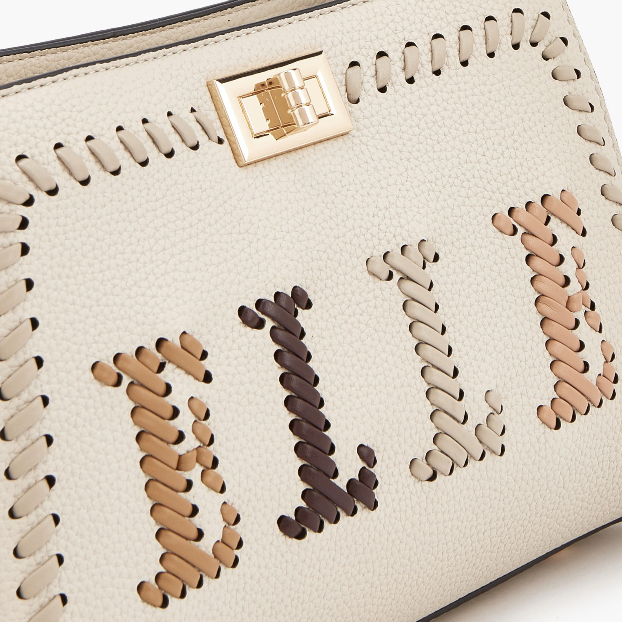 Elle Logo Textured Tote Bag with Detachable Strap-women-bagsandwallets-handbags-image-4