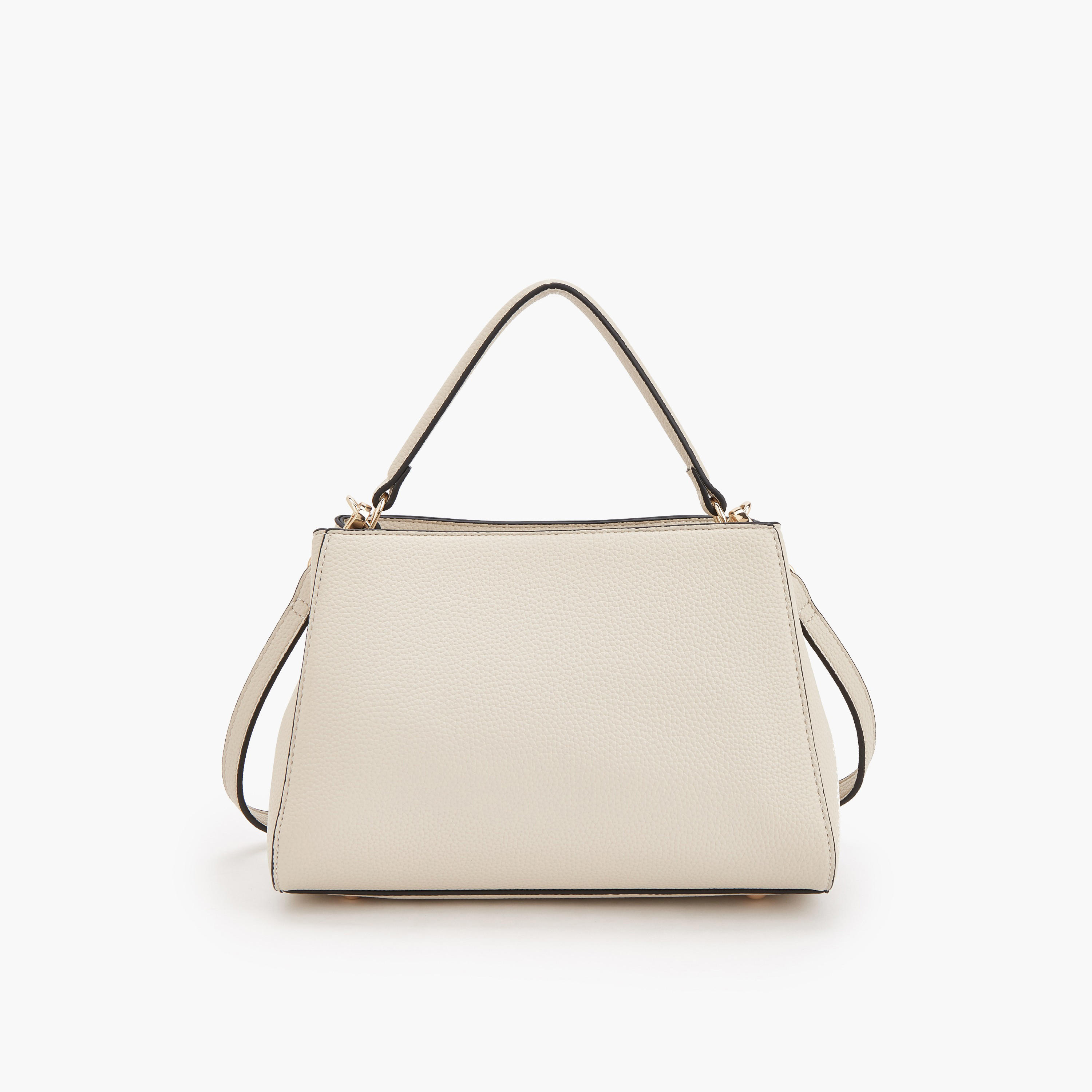 Elle Logo Textured Tote Bag with Detachable Strap-women-bagsandwallets-handbags-image-5