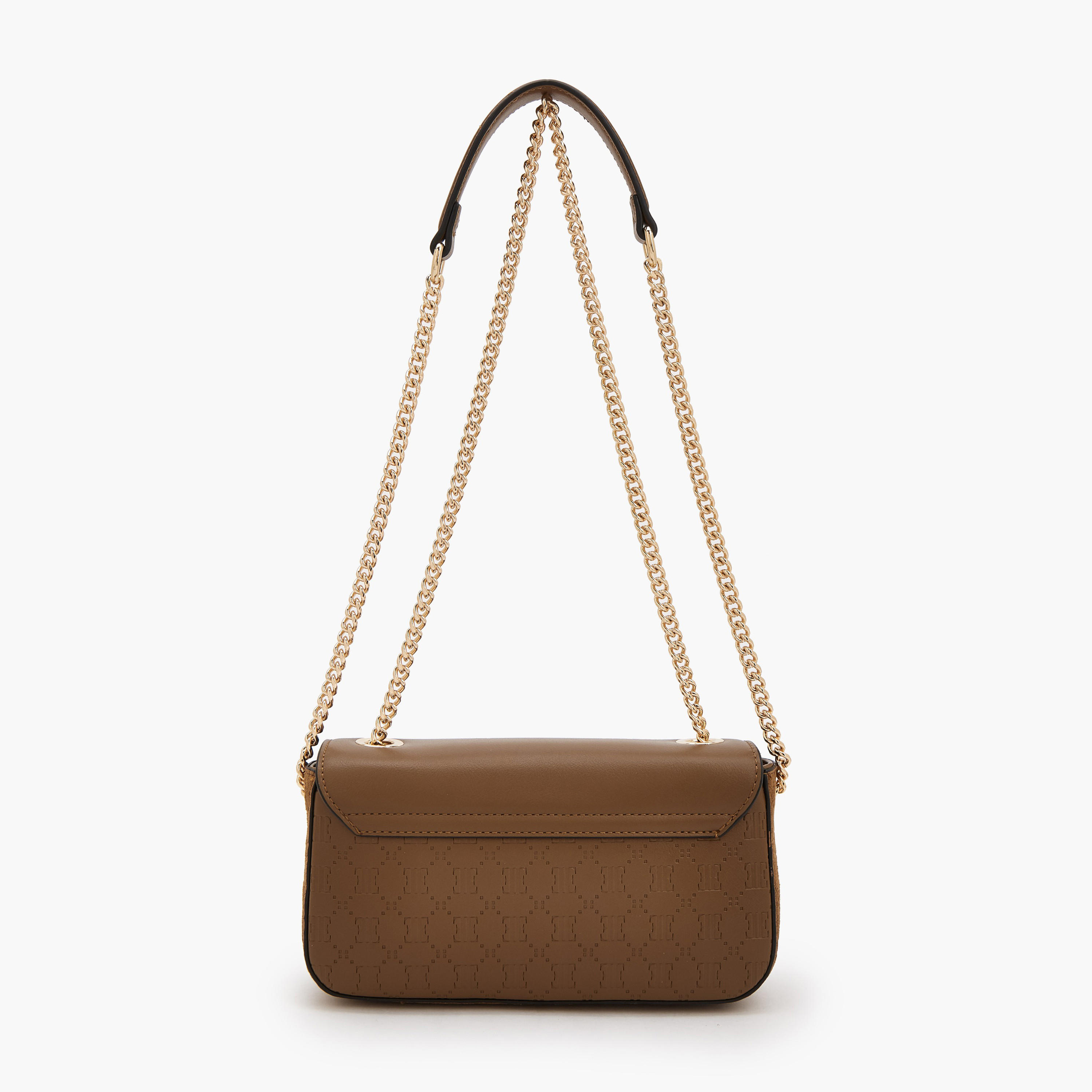 Elle Monogram Embossed Crossbody Bag with Chain Strap-women-bagsandwallets-handbags-image-3