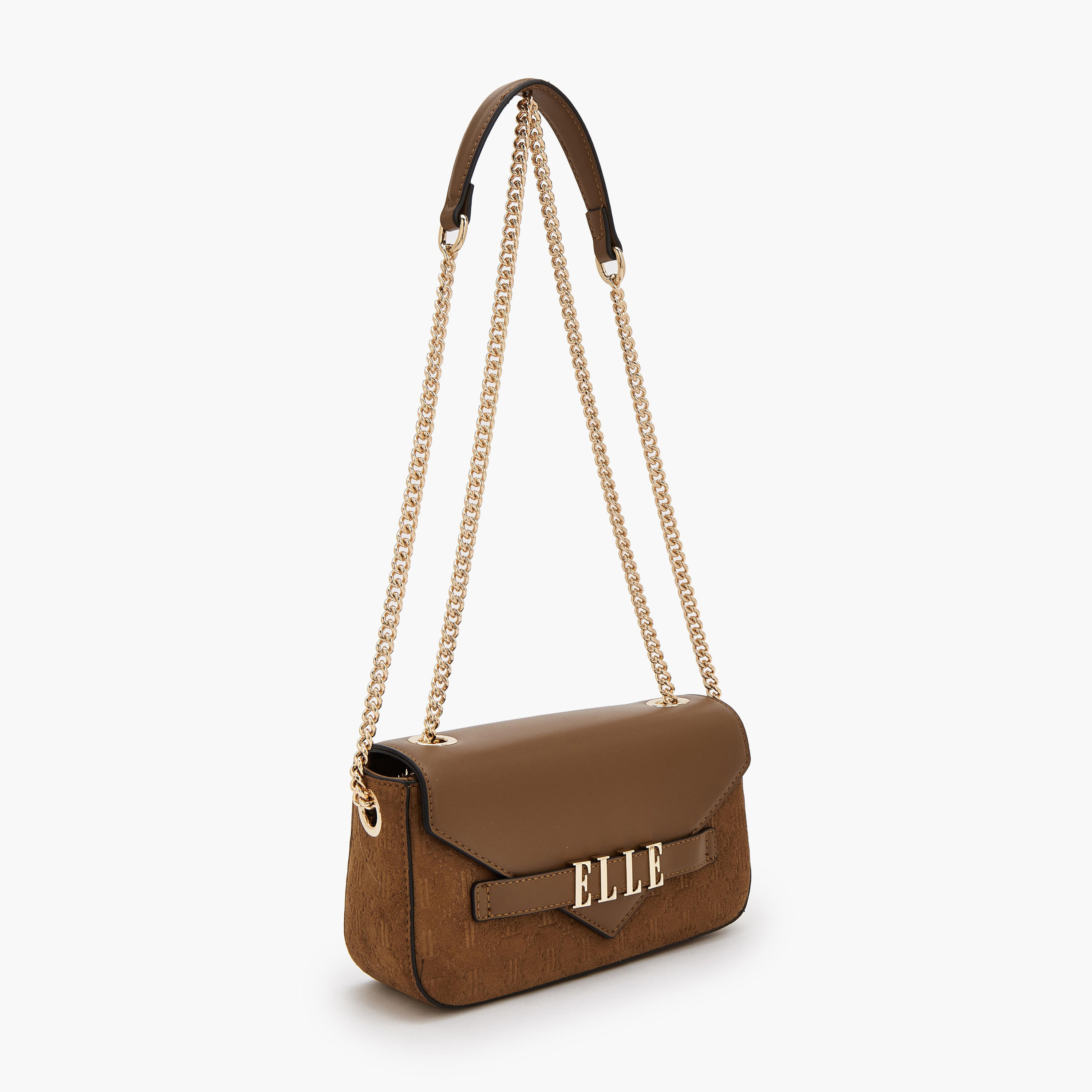 Elle Monogram Embossed Crossbody Bag with Chain Strap-women-bagsandwallets-handbags-image-4