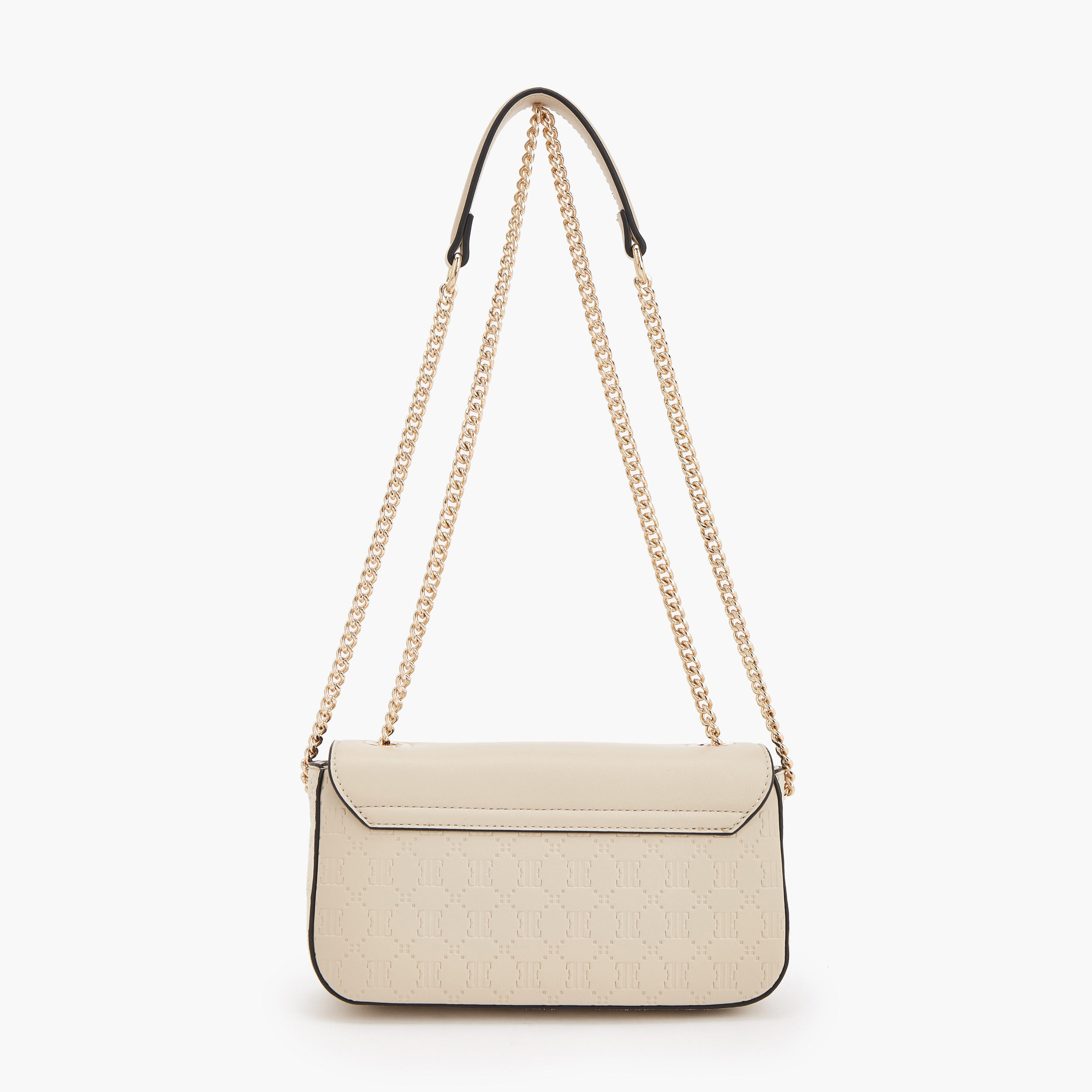 Elle Monogram Embossed Crossbody Bag with Chain Strap-women-bagsandwallets-handbags-image-3