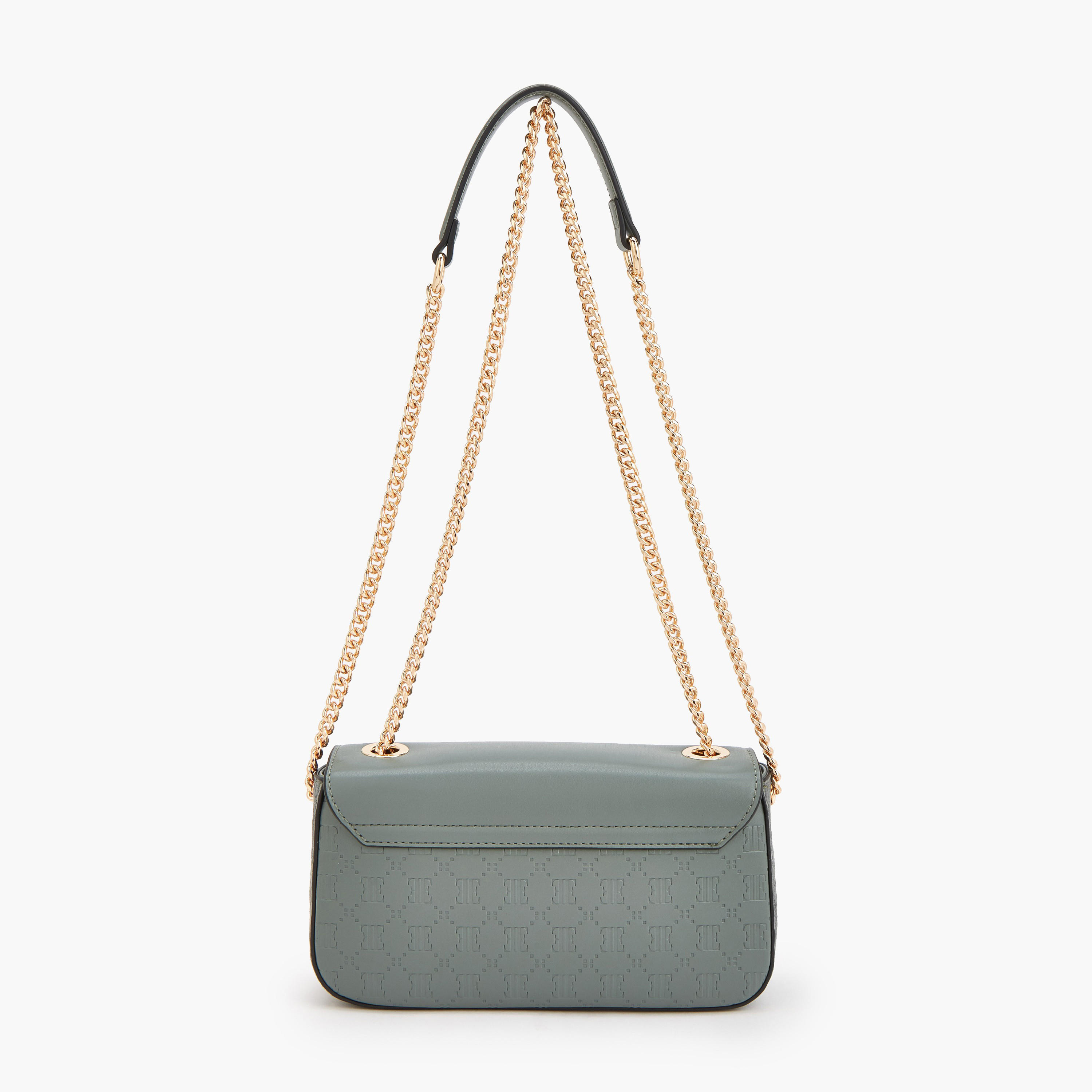 Elle Monogram Embossed Crossbody Bag with Chain Strap-women-bagsandwallets-handbags-image-3