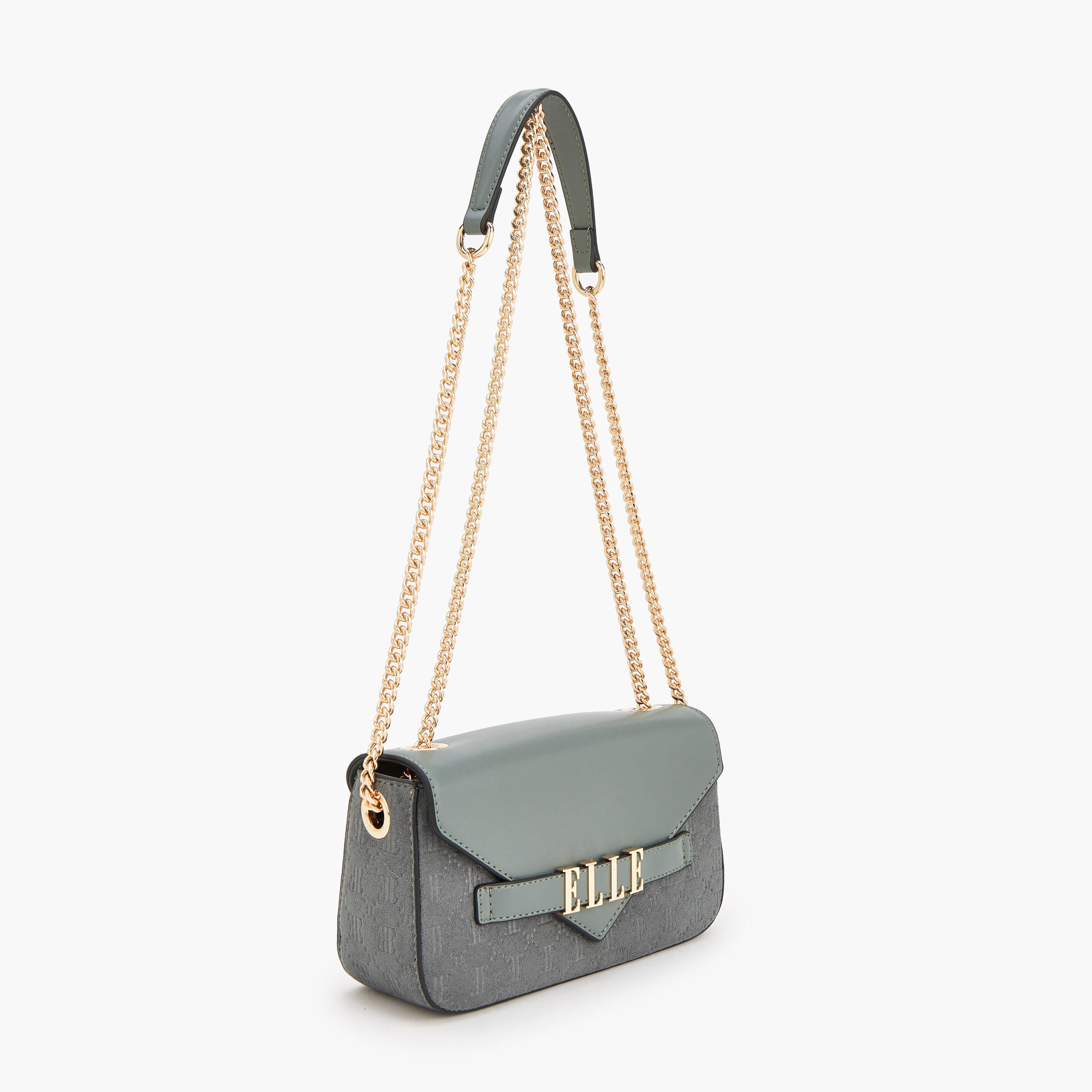 Elle Monogram Embossed Crossbody Bag with Chain Strap-women-bagsandwallets-handbags-image-5