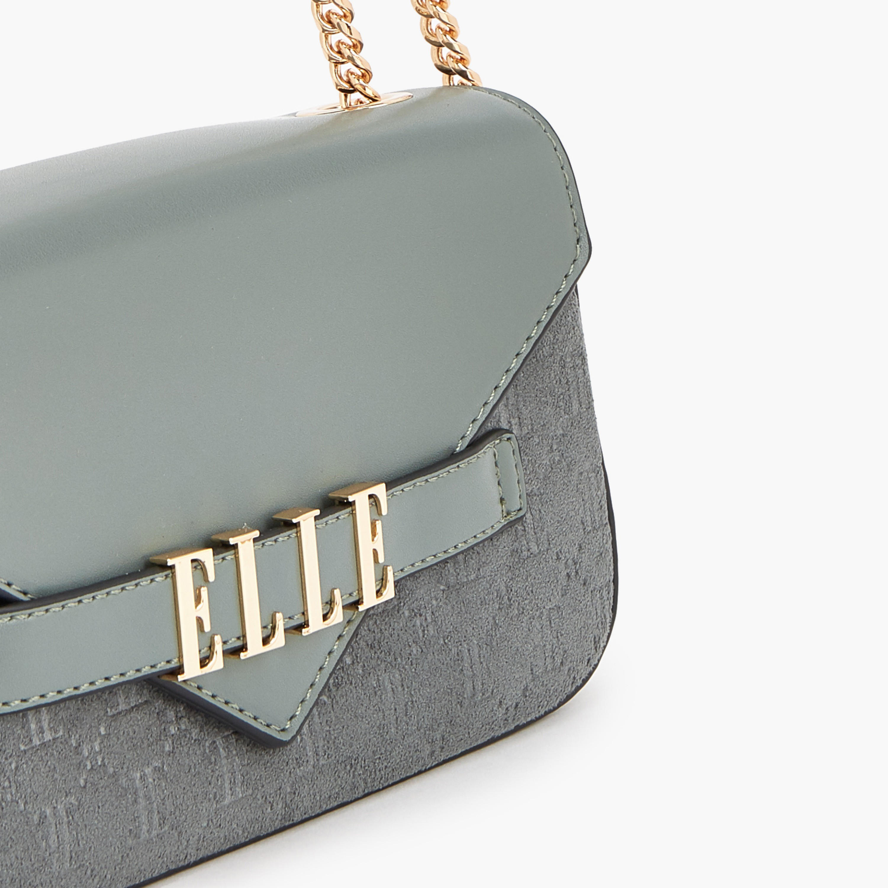 Elle Monogram Embossed Crossbody Bag with Chain Strap-women-bagsandwallets-handbags-image-6