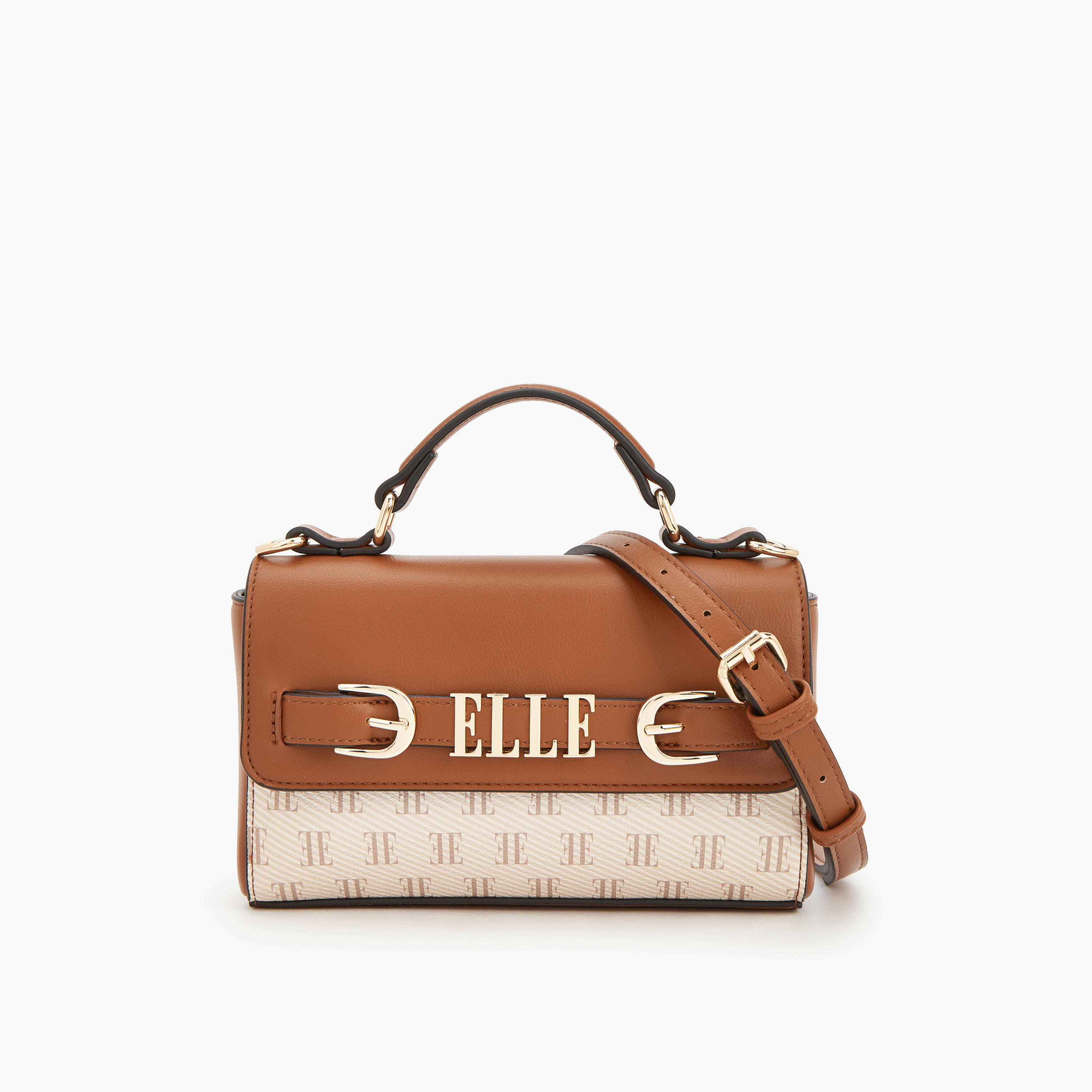 Elle Monogram Satchel Bag with Detachable Strap-women-bagsandwallets-handbags-image-1