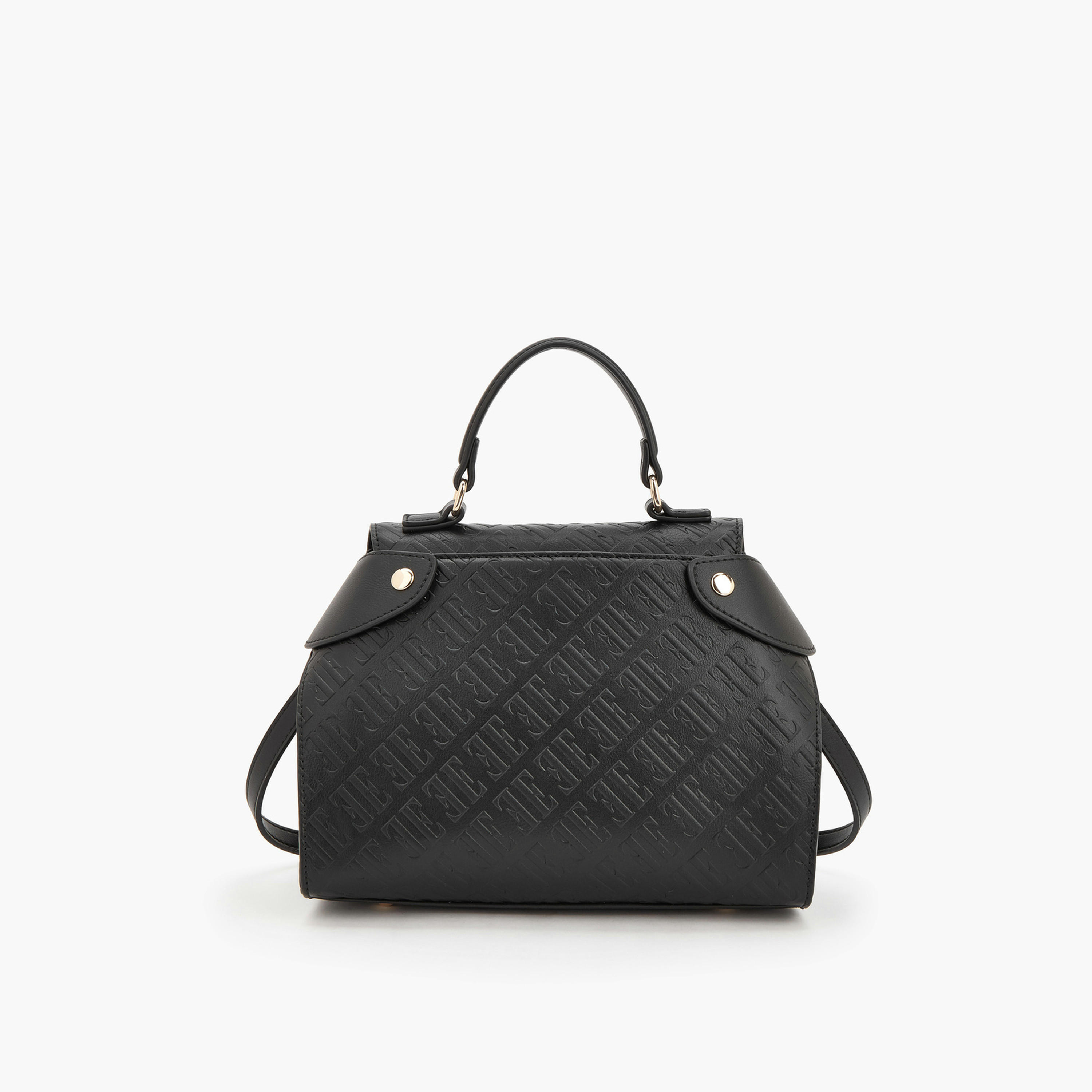 Elle Monogram Embossed Satchel Bag with Detachable Strap-women-bagsandwallets-handbags-image-5