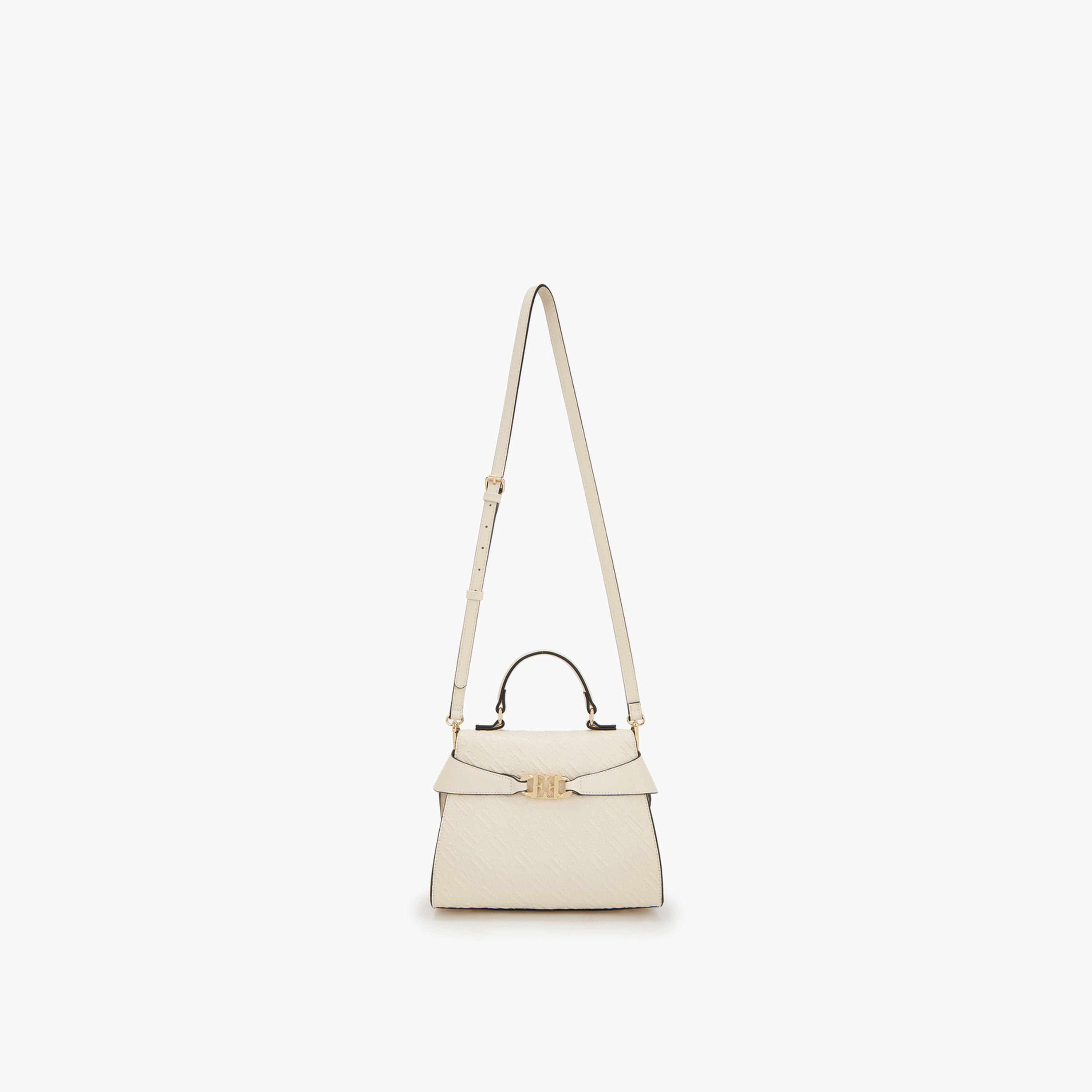 Elle Monogram Embossed Satchel Bag with Detachable Strap-women-bagsandwallets-handbags-image-2