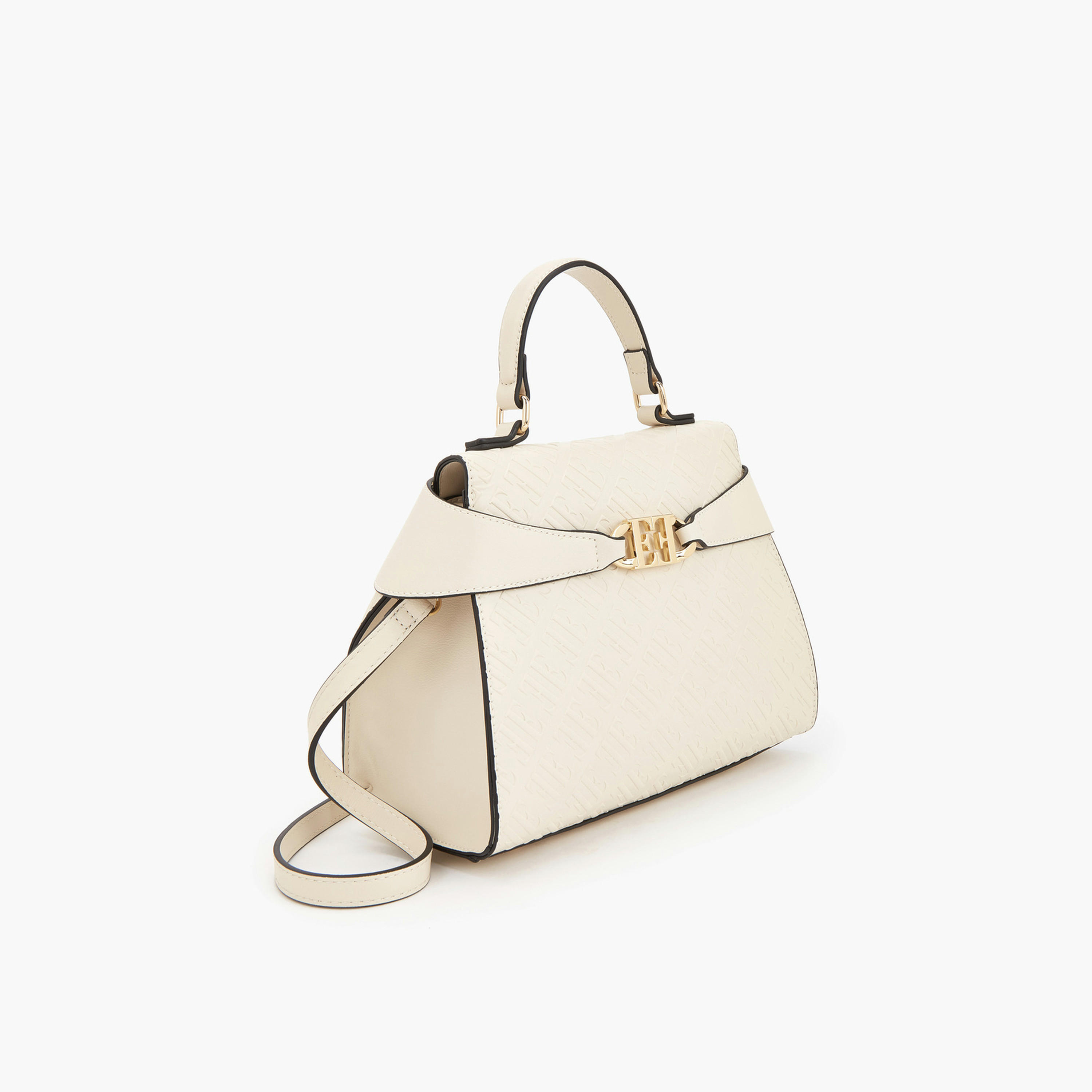 Elle Monogram Embossed Satchel Bag with Detachable Strap-women-bagsandwallets-handbags-image-3