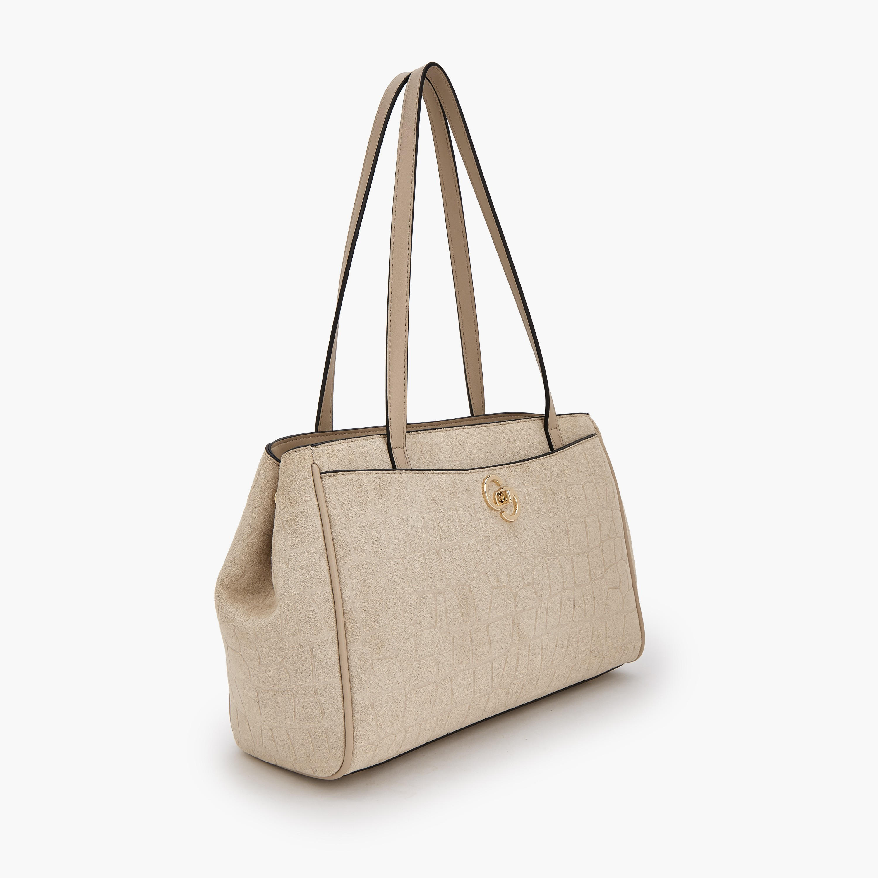 شنطة توت شمواه بارزة الملمس بسحاب إغلاق من سيليست-women-bagsandwallets-handbags-image-2
