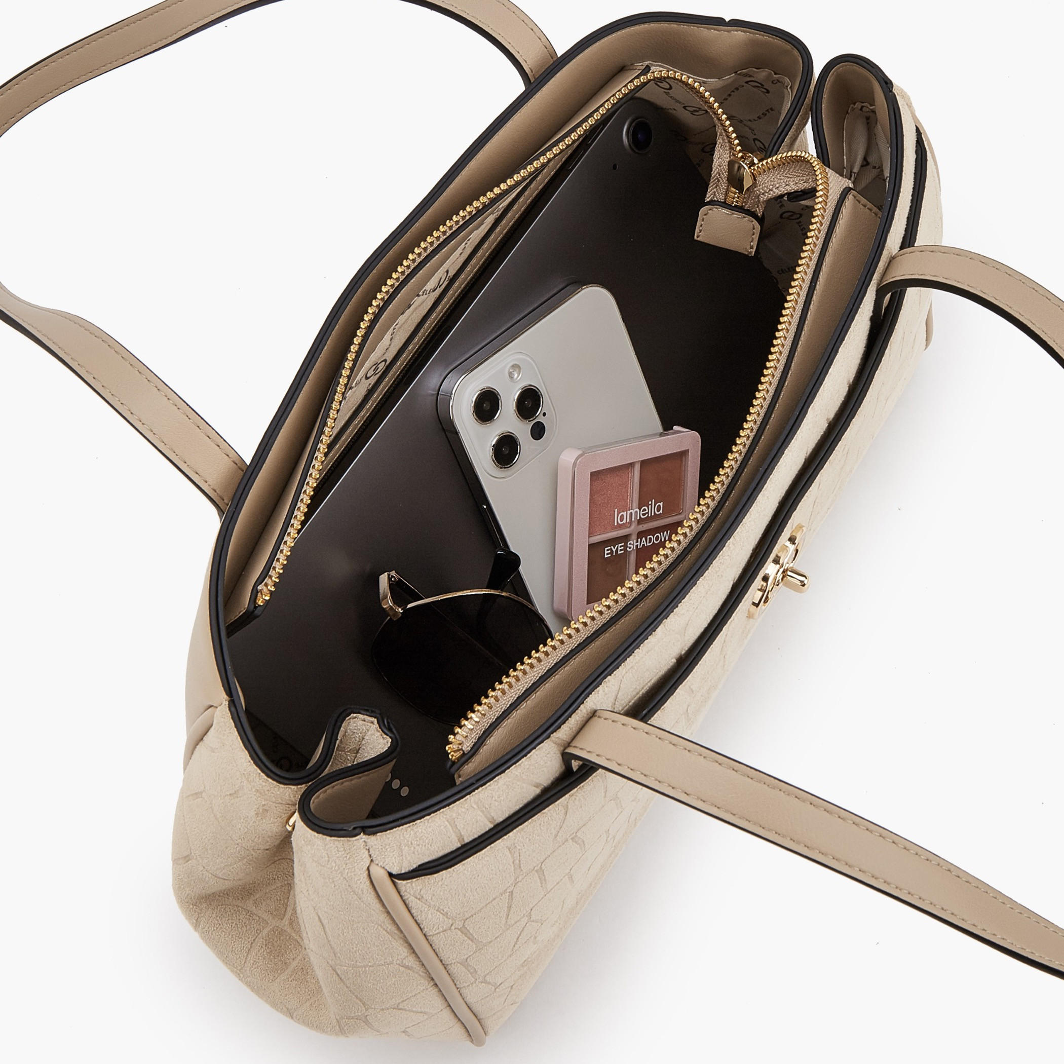 شنطة توت شمواه بارزة الملمس بسحاب إغلاق من سيليست-women-bagsandwallets-handbags-image-7