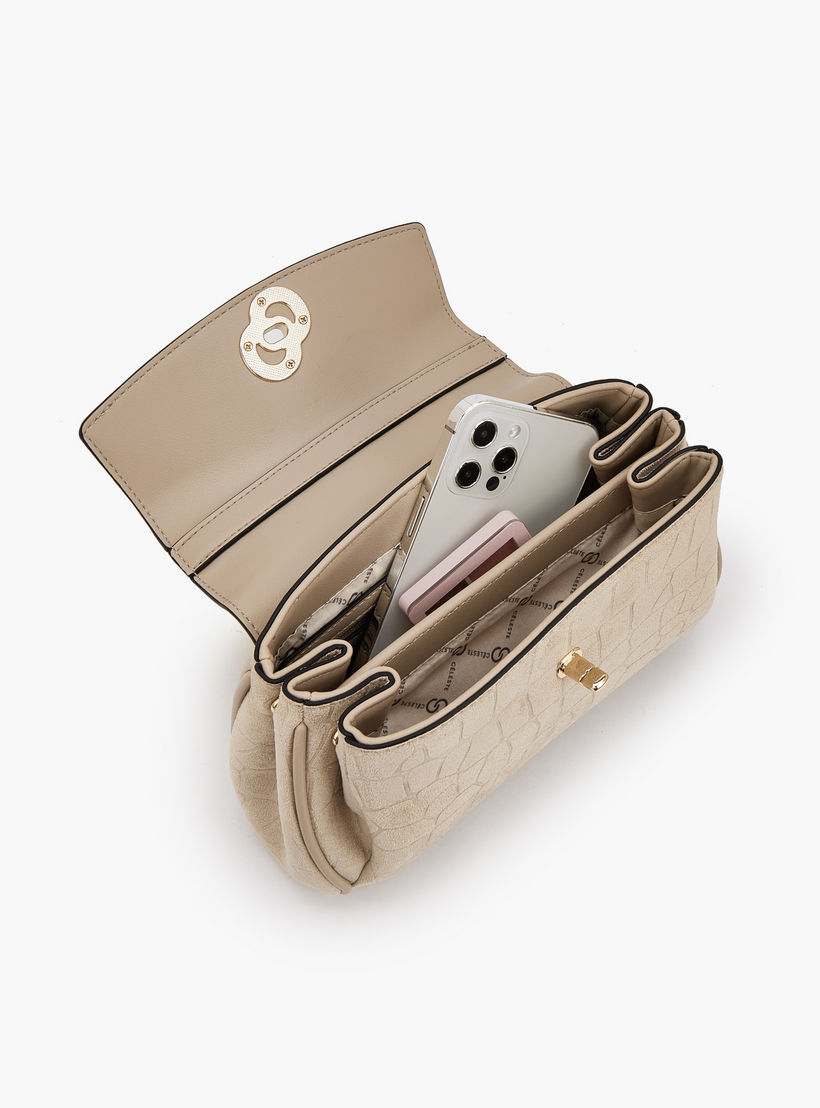 شنطة ساتشل من الشامواه بملمس بارز مع حزام قابل للإزالة من سيليست-women-bagsandwallets-handbags-image-7