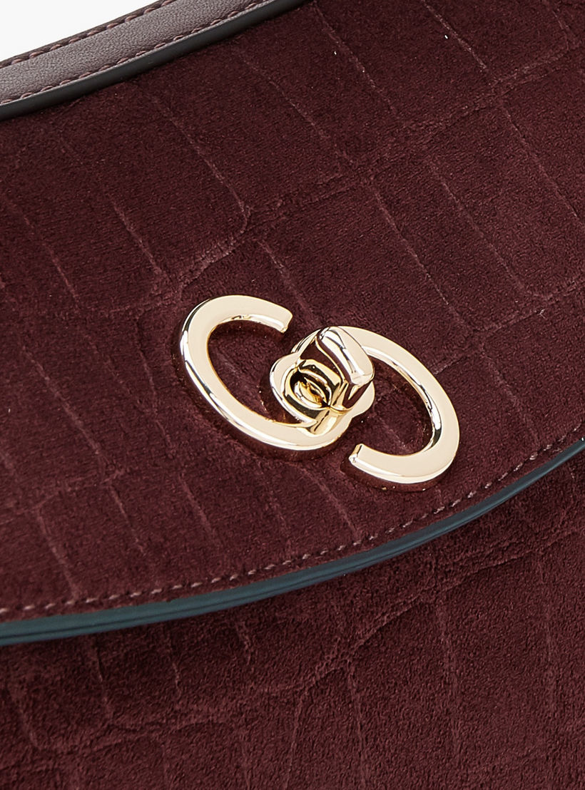 شنطة ساتشل من الشامواه بملمس بارز مع حزام قابل للإزالة من سيليست-women-bagsandwallets-handbags-image-4