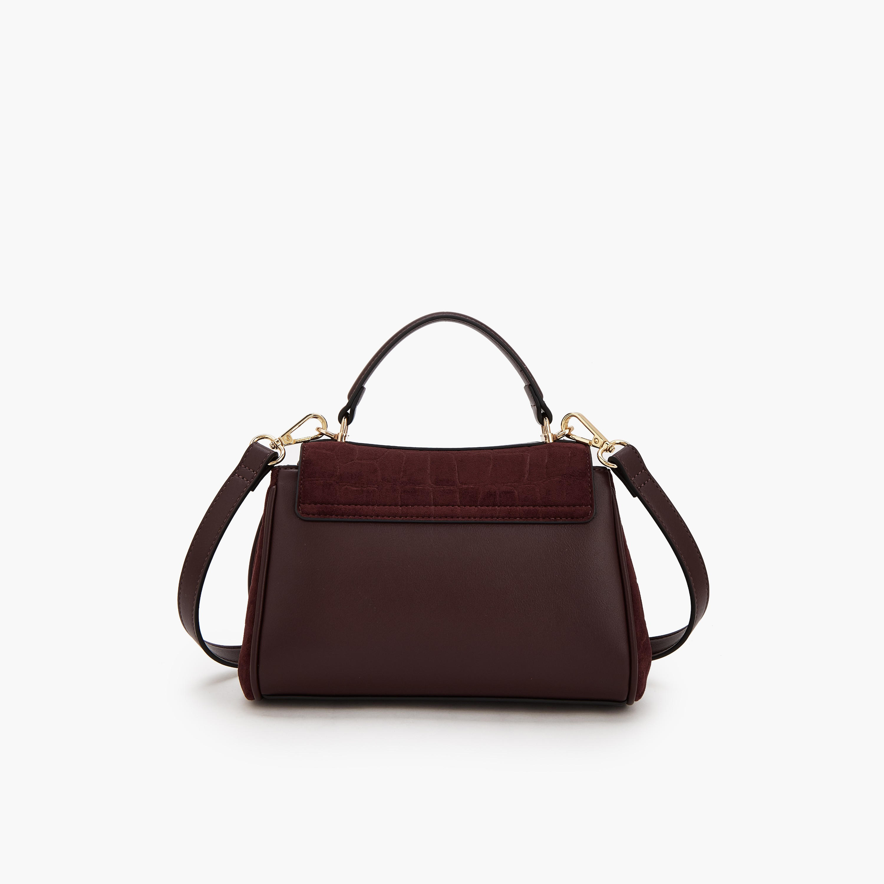 شنطة ساتشل من الشامواه بملمس بارز مع حزام قابل للإزالة من سيليست-women-bagsandwallets-handbags-image-5