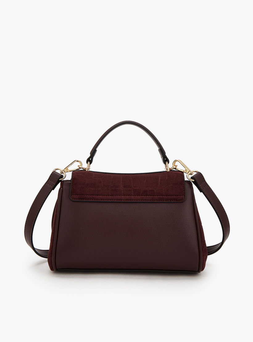 شنطة ساتشل من الشامواه بملمس بارز مع حزام قابل للإزالة من سيليست-women-bagsandwallets-handbags-image-5