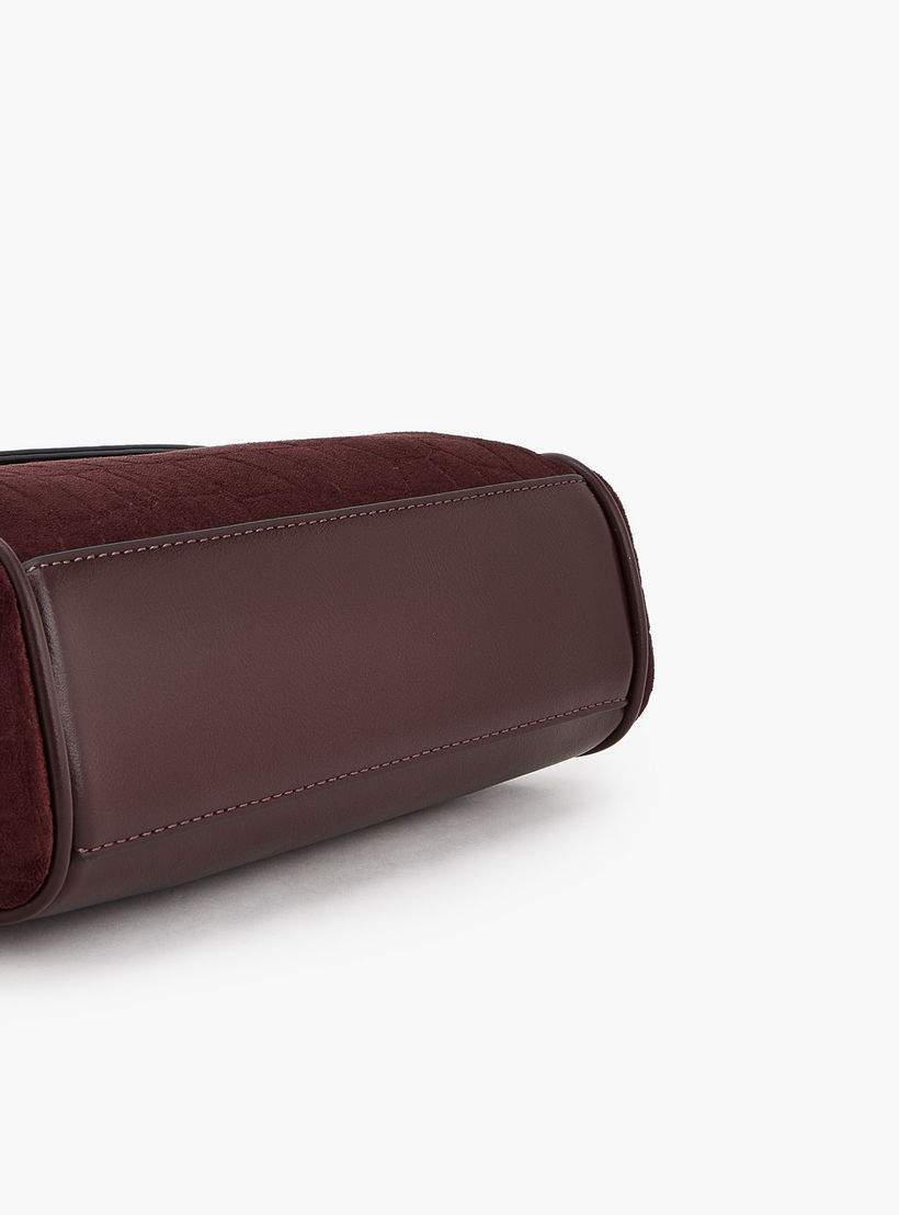 شنطة ساتشل من الشامواه بملمس بارز مع حزام قابل للإزالة من سيليست-women-bagsandwallets-handbags-image-6