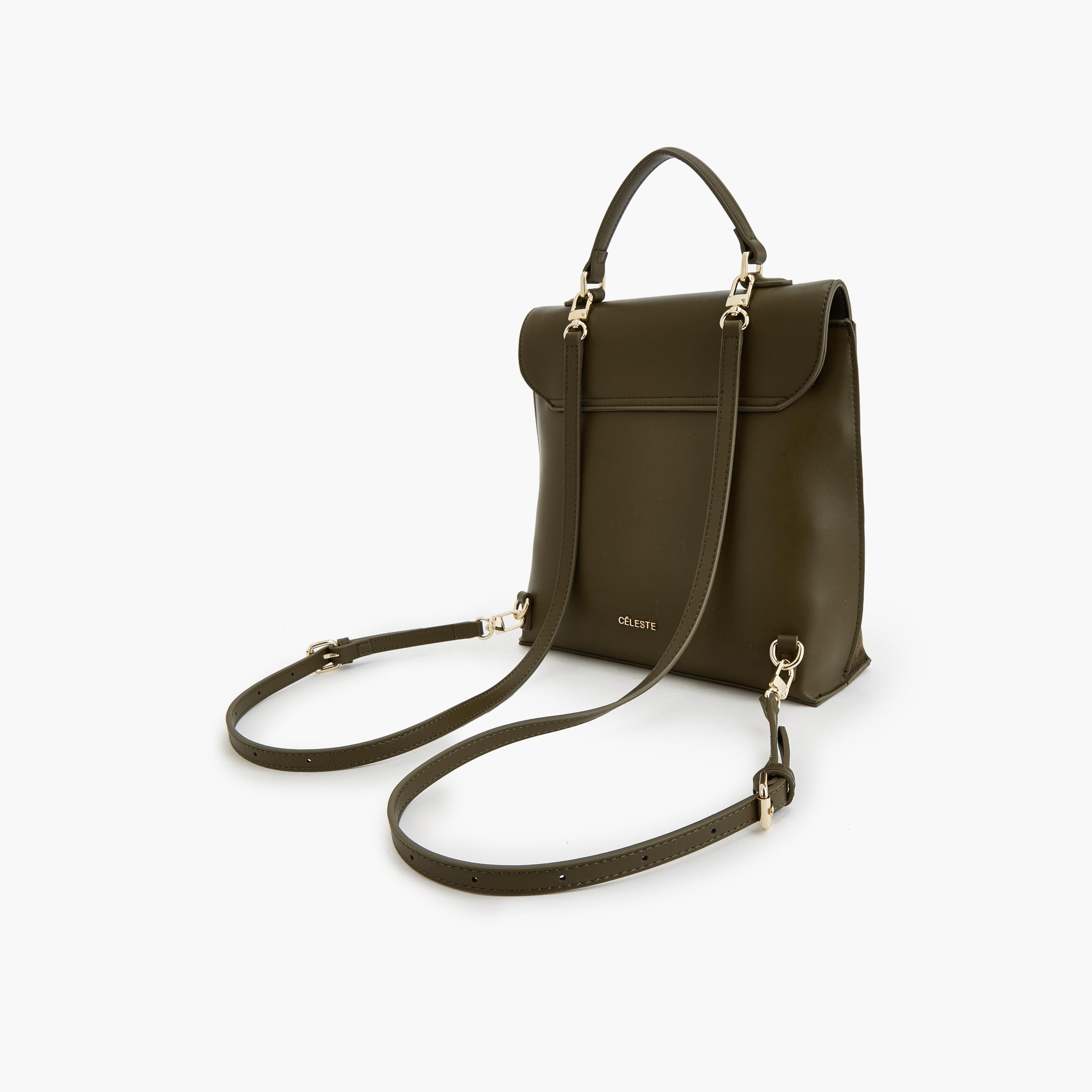 Celeste Textured Suede Backpack with Twist Lock Closure-women-bagsandwallets-backpacks-image-5