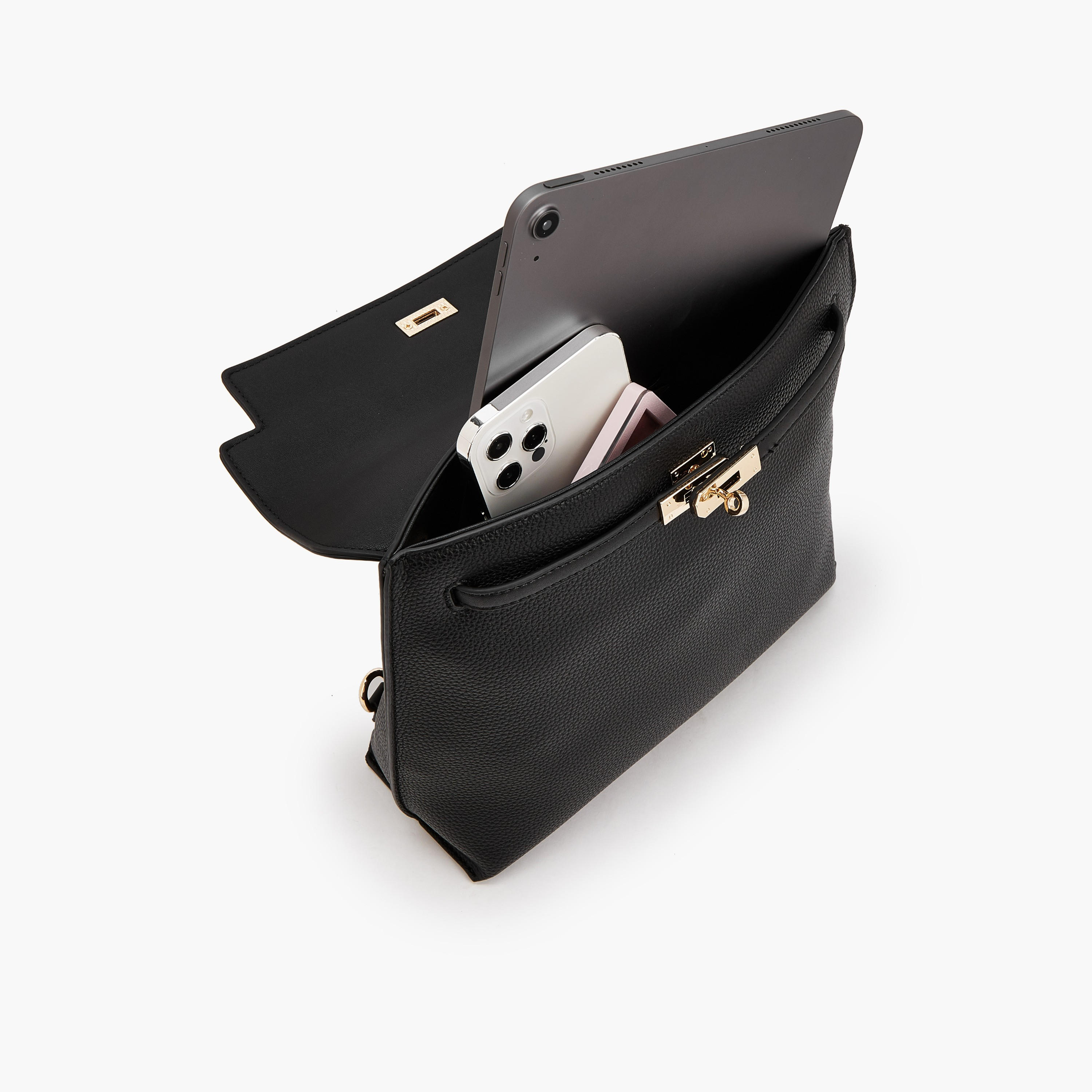 Celeste Solid Backpack with Twist Lock Closure-women-bagsandwallets-backpacks-image-8