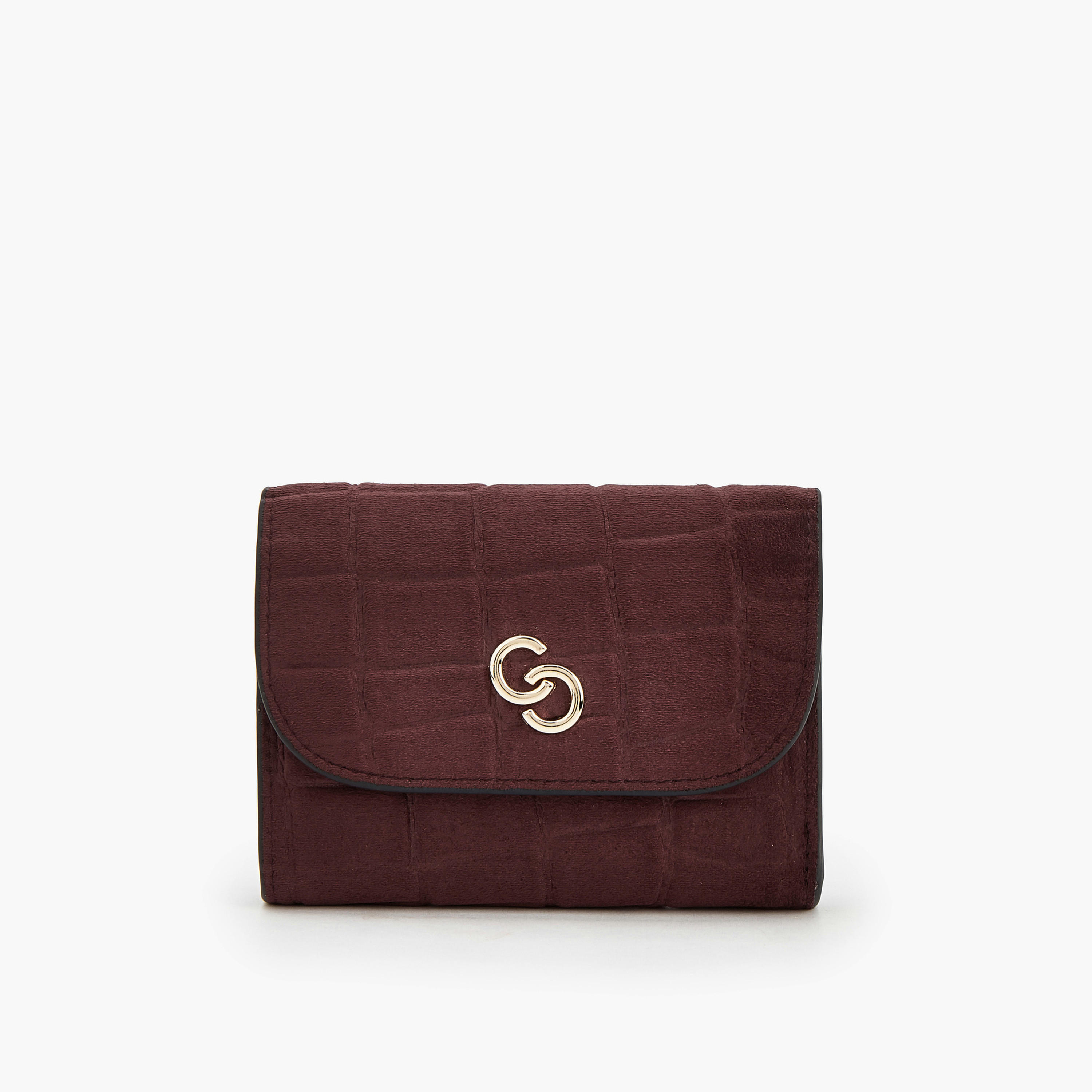 Celeste Textured Bi-Fold Wallet with Snap Closure-women-bagsandwallets-wallets-image-1