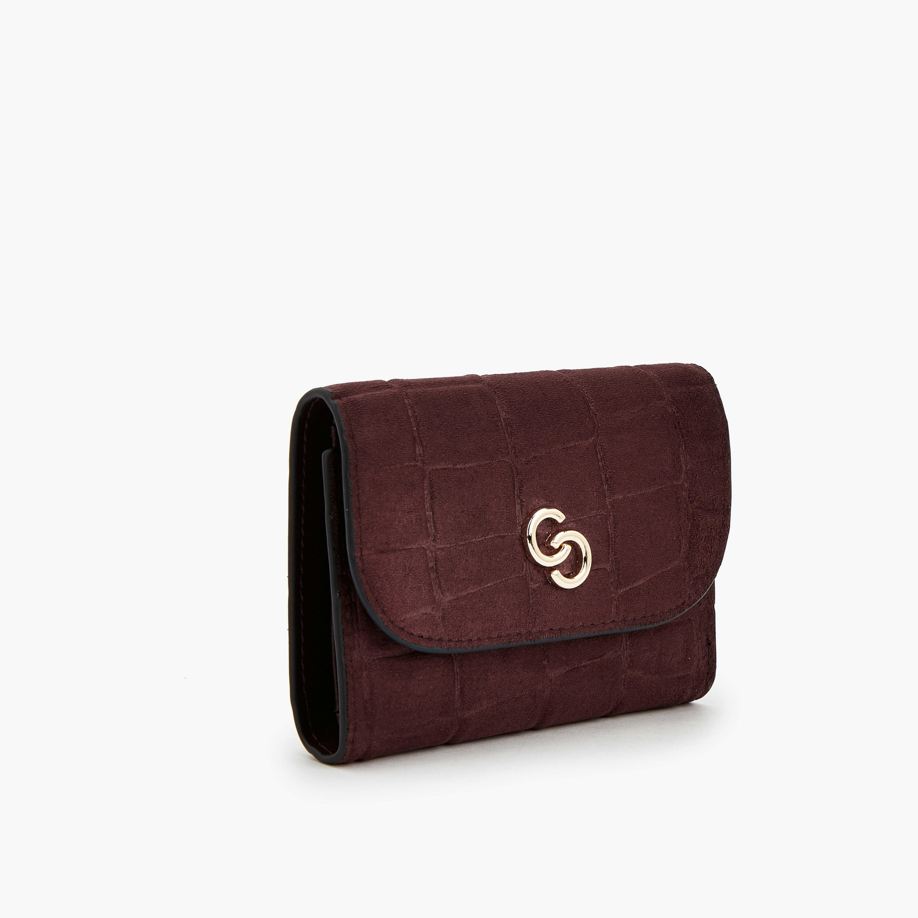 Celeste Textured Bi-Fold Wallet with Snap Closure-women-bagsandwallets-wallets-image-3