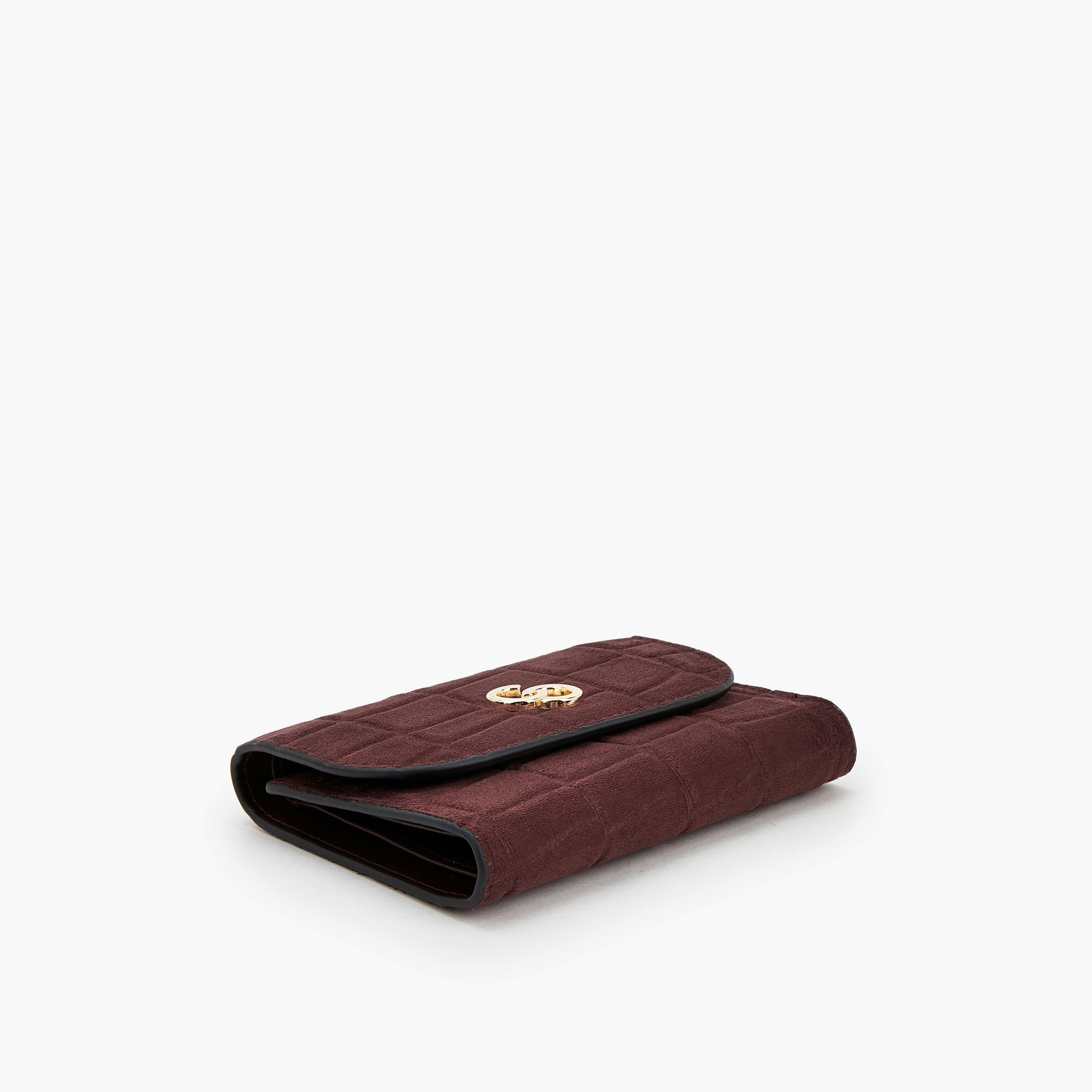 Celeste Textured Bi-Fold Wallet with Snap Closure-women-bagsandwallets-wallets-image-4