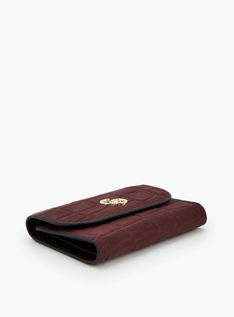 Celeste Textured Bi-Fold Wallet with Snap Closure-women-bagsandwallets-wallets-image-4