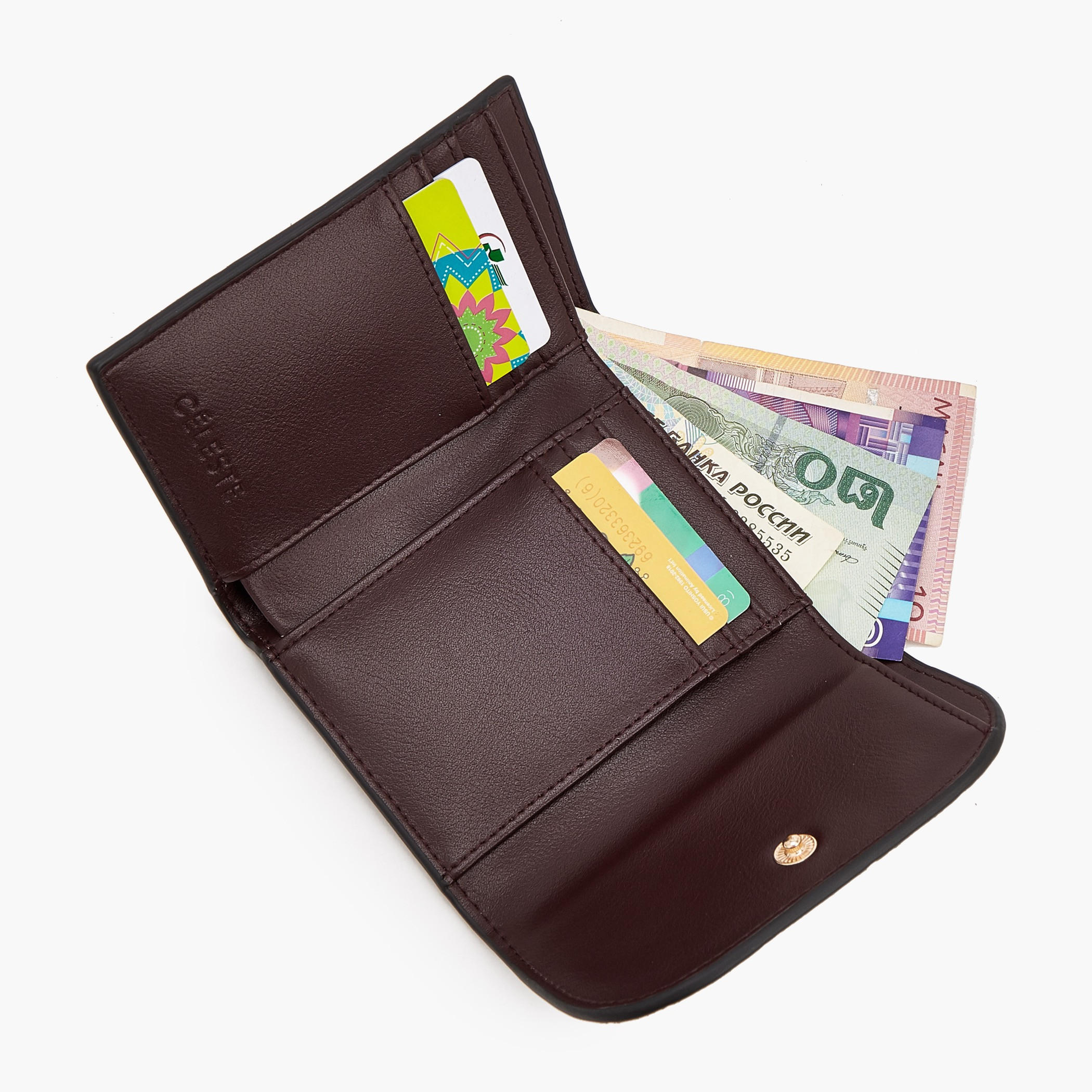 Celeste Textured Bi-Fold Wallet with Snap Closure-women-bagsandwallets-wallets-image-7