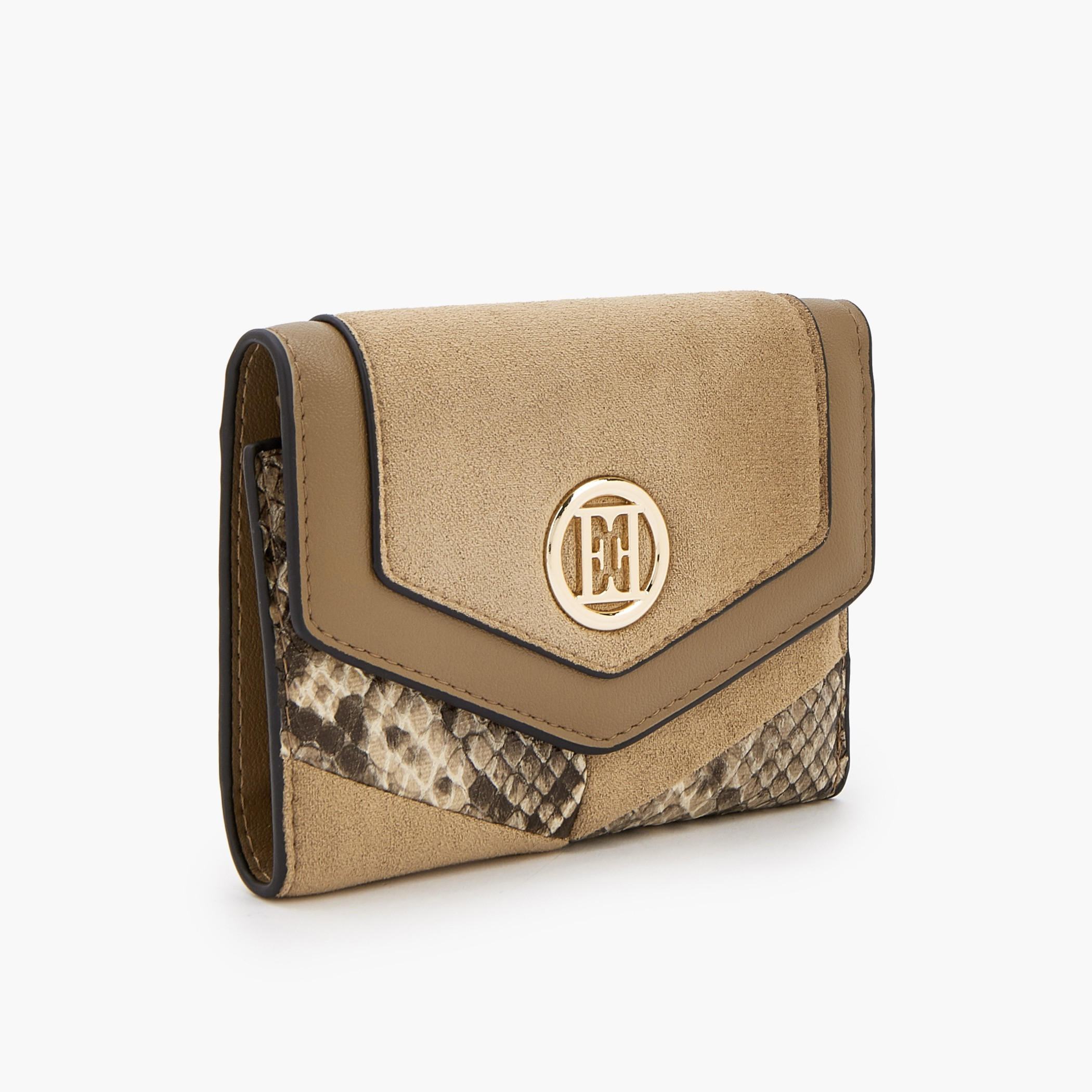 محفظة بارزة الملمس ثلاثية الطي بزر إغلاق من إيل-women-bagsandwallets-wallets-image-3