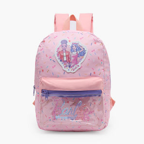 Barbie Applique Accent School Backpack for Girls 13 Years with Padded Shoulder Straps - 17 inches-school-image-1