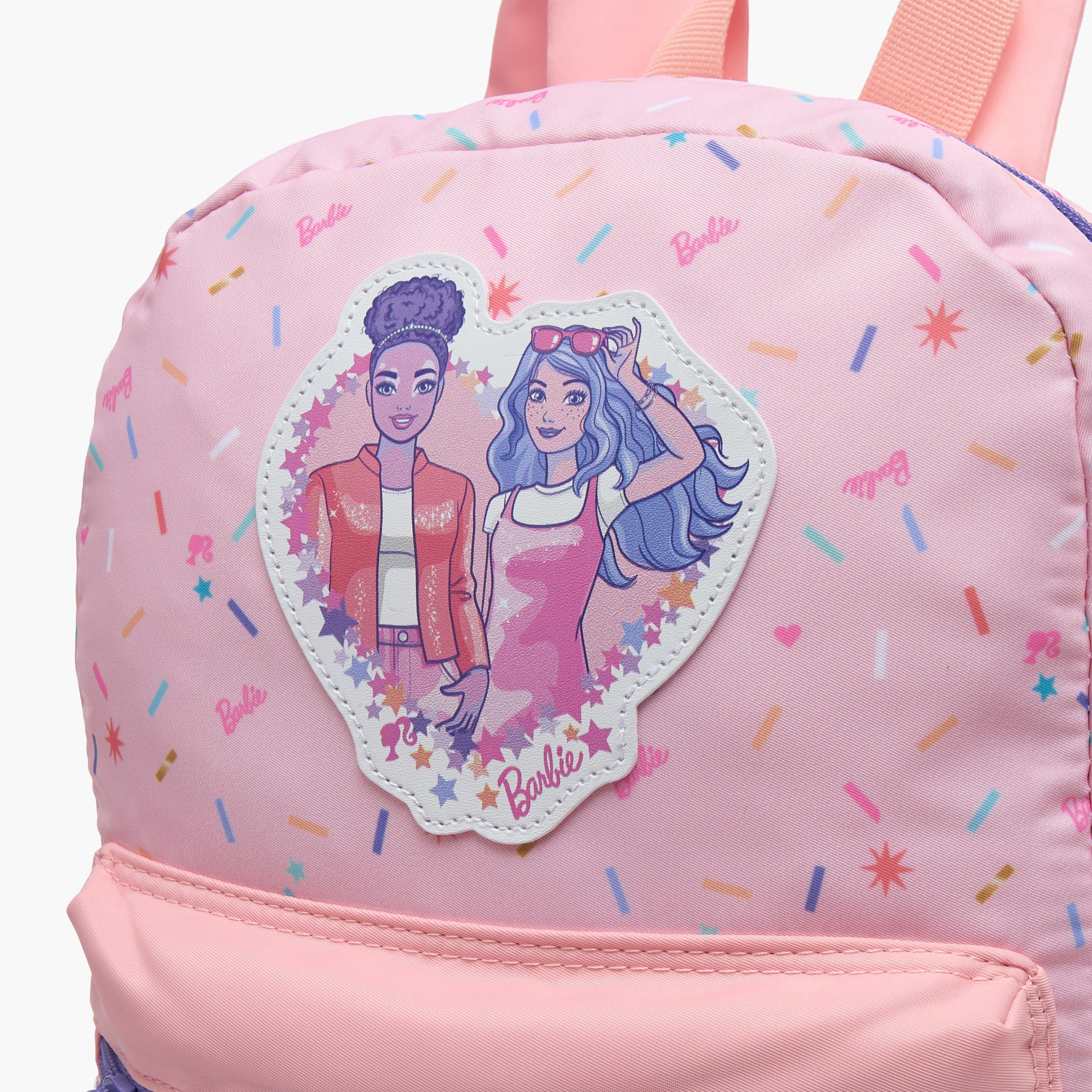 شنطة ظهر مدرسية بأحزمة كتف مبطنة وزخارف باربي للبنات بعمر 13 سنة - 17 بوصة-school-bagsandbackpacks-backpacks-image-3