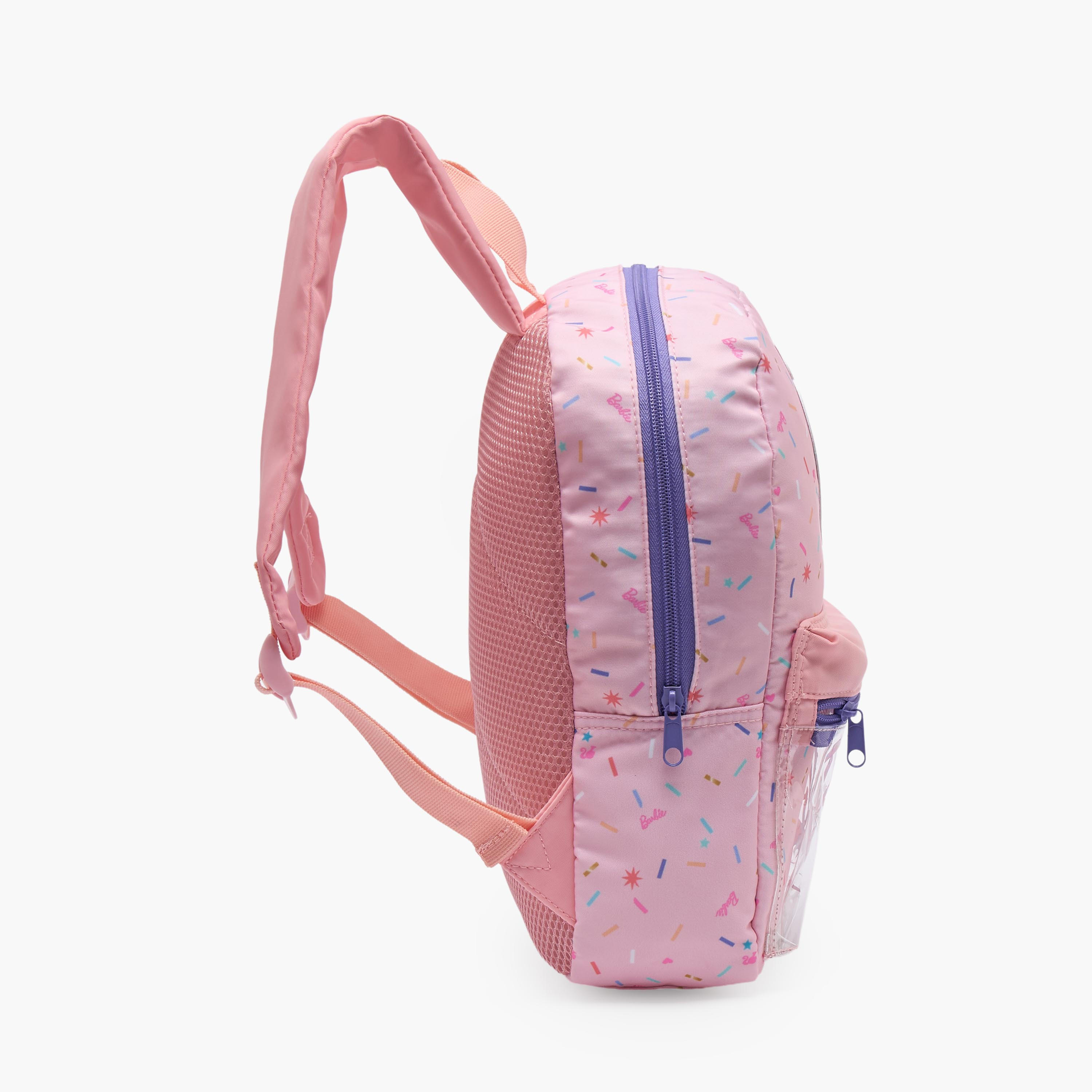 شنطة ظهر مدرسية بأحزمة كتف مبطنة وزخارف باربي للبنات بعمر 13 سنة - 17 بوصة-school-bagsandbackpacks-backpacks-image-7