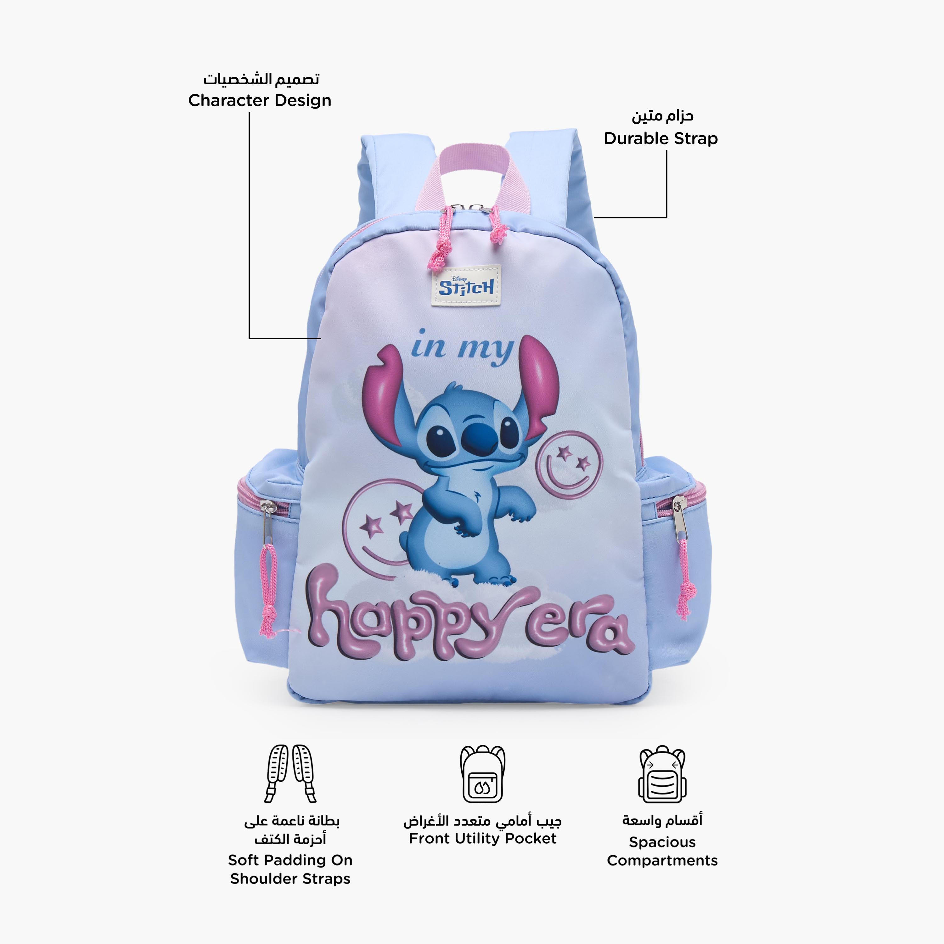 Disney Stitch Print School Backpack for Girls 13 Years+ with Adjustable Shoulder Straps - 17 inches-school-bagsandbackpacks-trolleybags-image-2