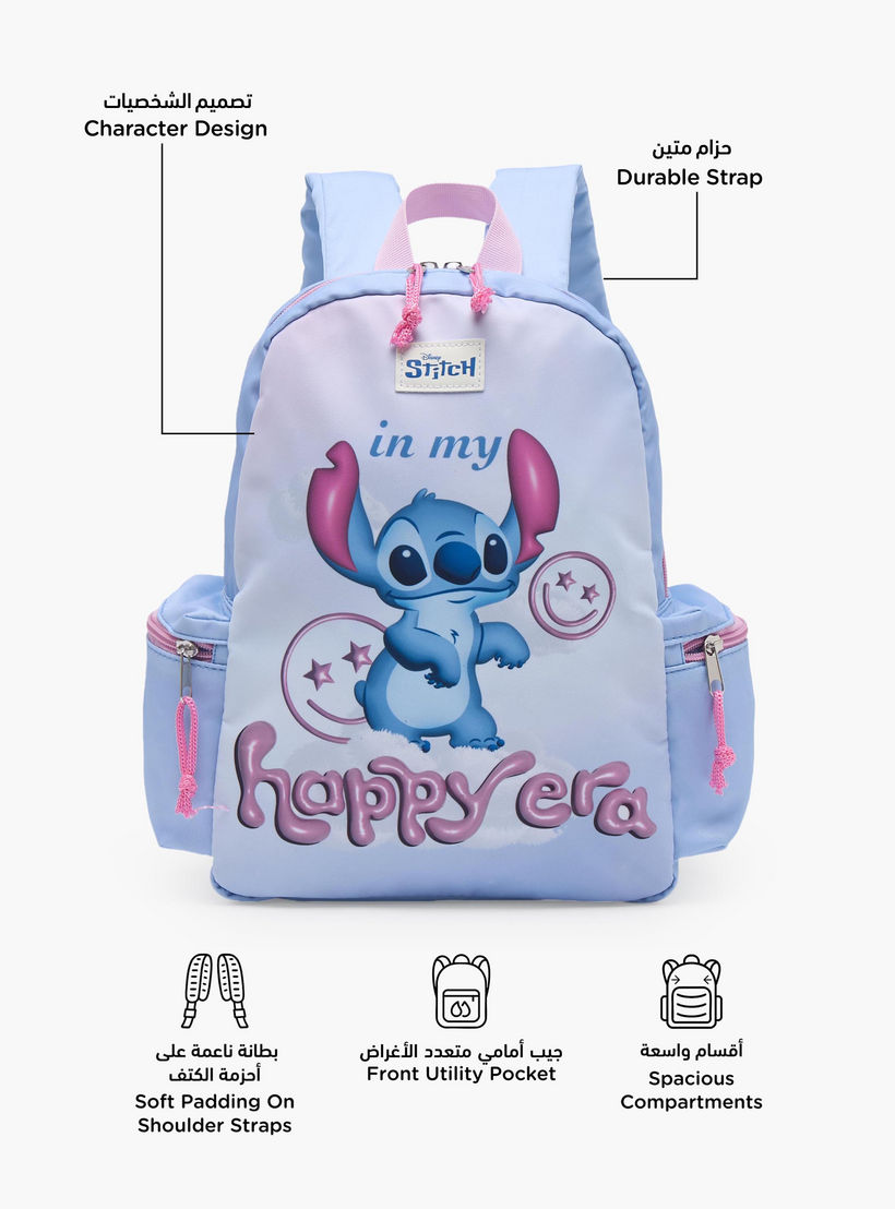 Disney Stitch Print School Backpack for Girls 13 Years+ with Adjustable Shoulder Straps - 17 inches-school-bagsandbackpacks-trolleybags-image-2