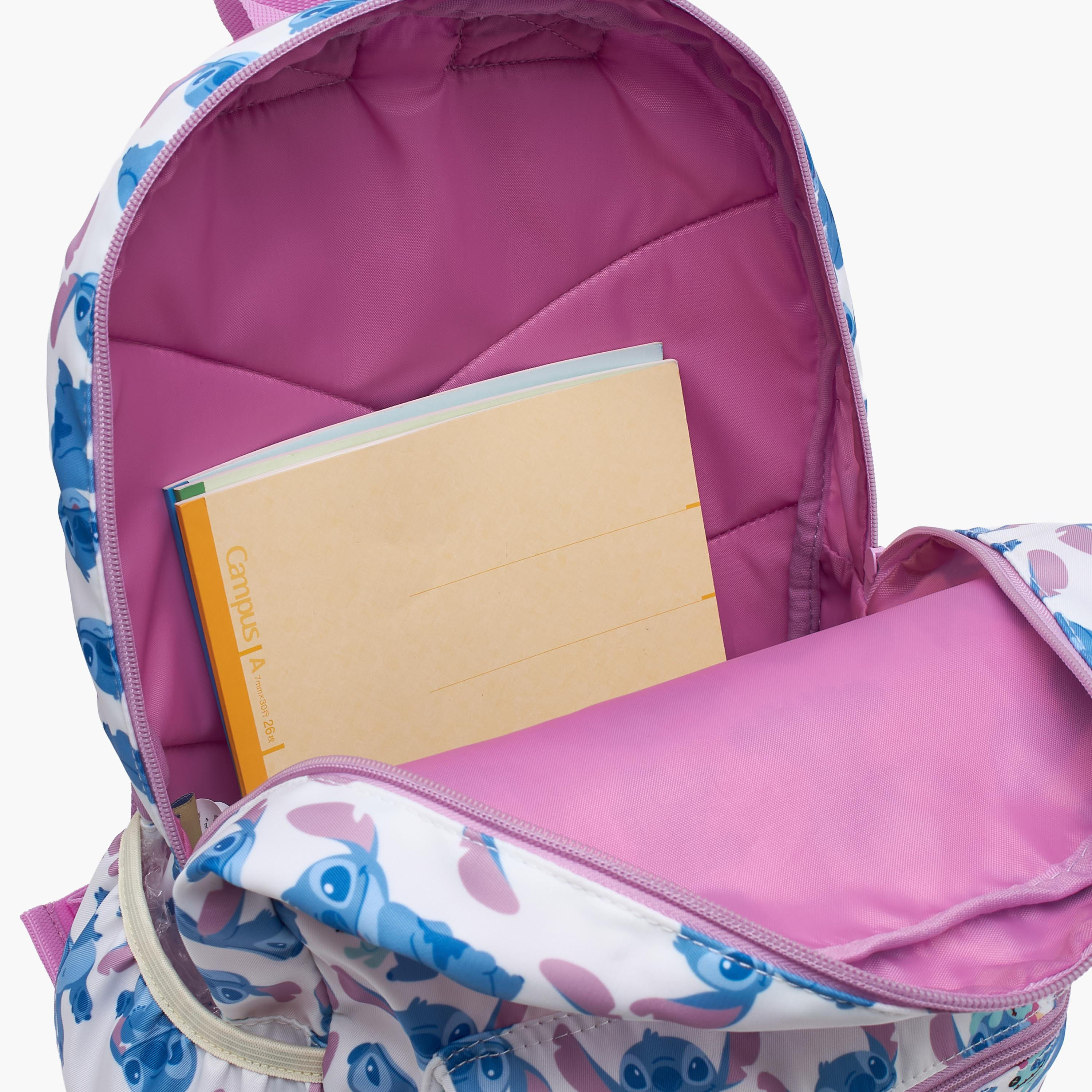 Disney Stitch Print School Backpack for Girls 13 Years+ with Adjustable Shoulder Straps - 18 inches-boys-accessories-bagsandbackpacks-image-4