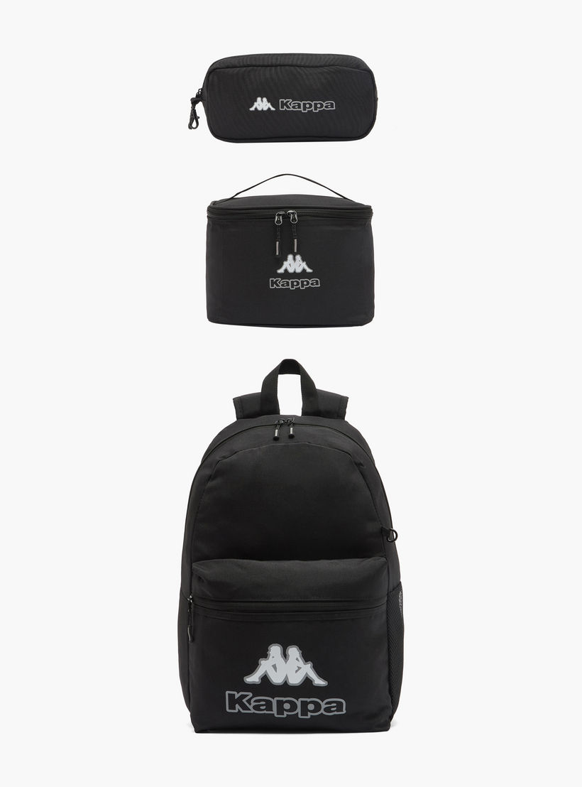 Kappa Logo Print 3-Piece School Backpack Set for Kids 8-13 Years with Pencil Pouch and Lunch Bag-school-bagsandbackpacks-backpacks-image-11
